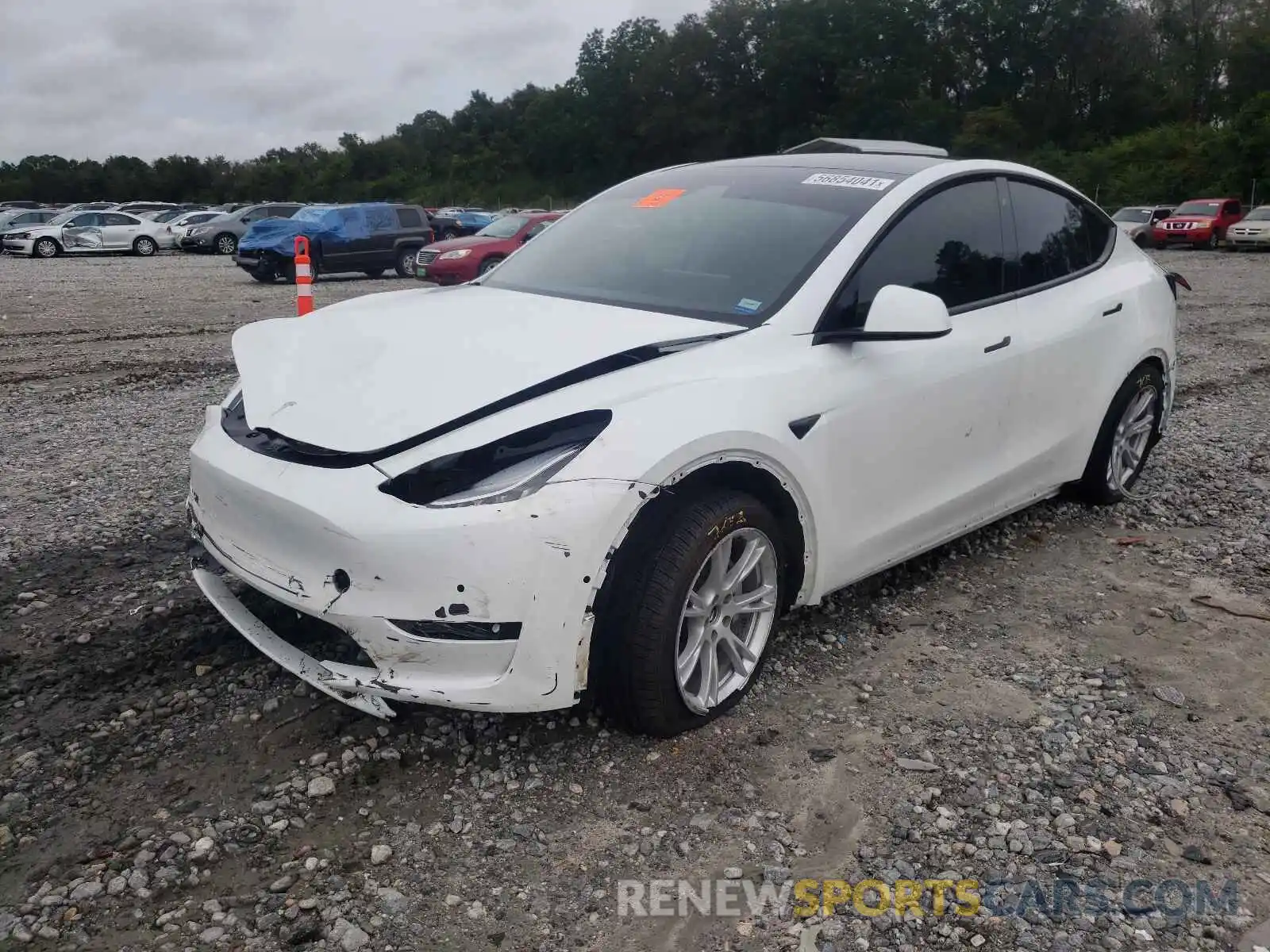 2 Фотография поврежденного автомобиля 5YJYGDEE2LF013302 TESLA MODEL Y 2020