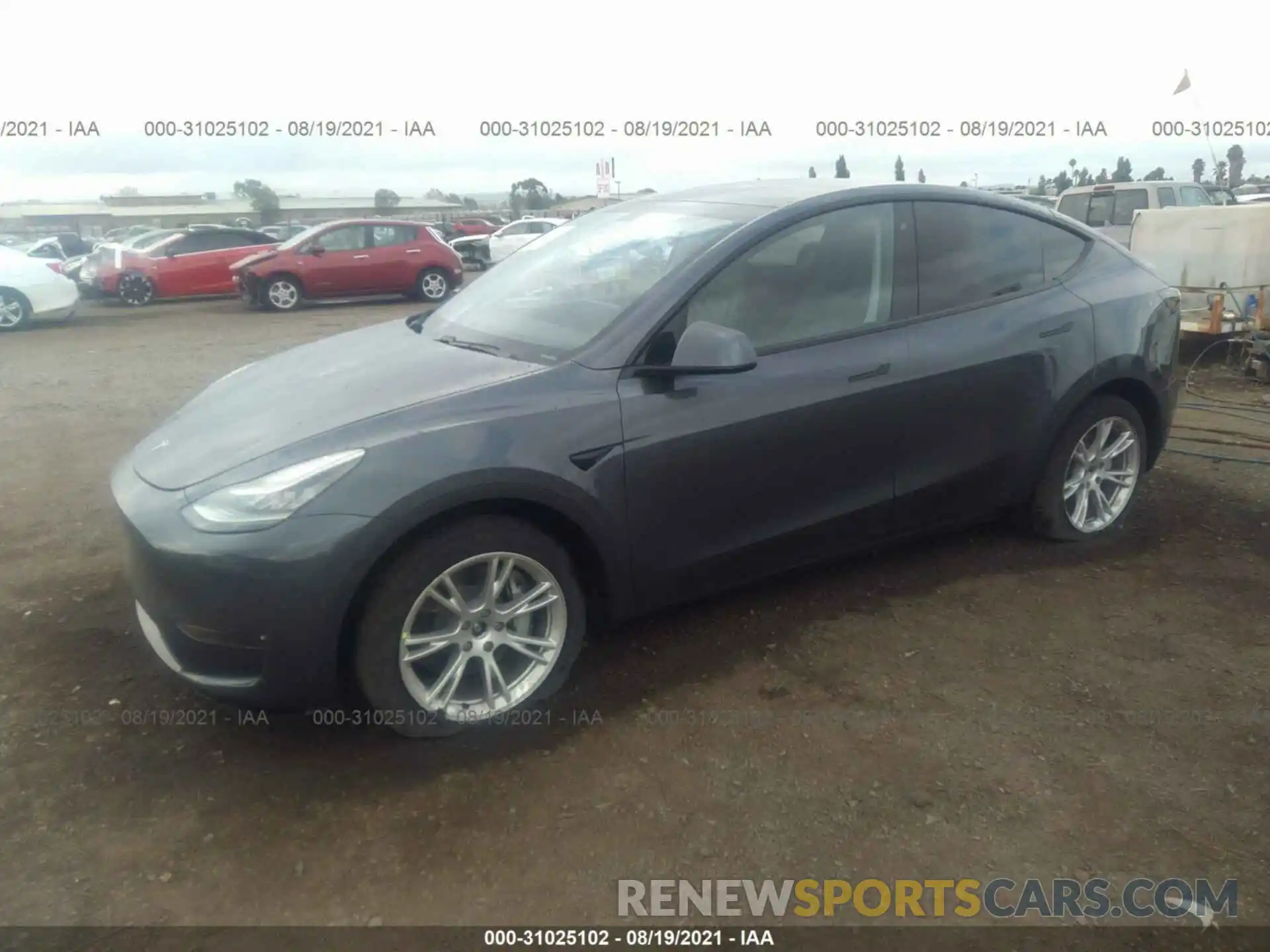 2 Photograph of a damaged car 5YJYGDEE2LF015082 TESLA MODEL Y 2020