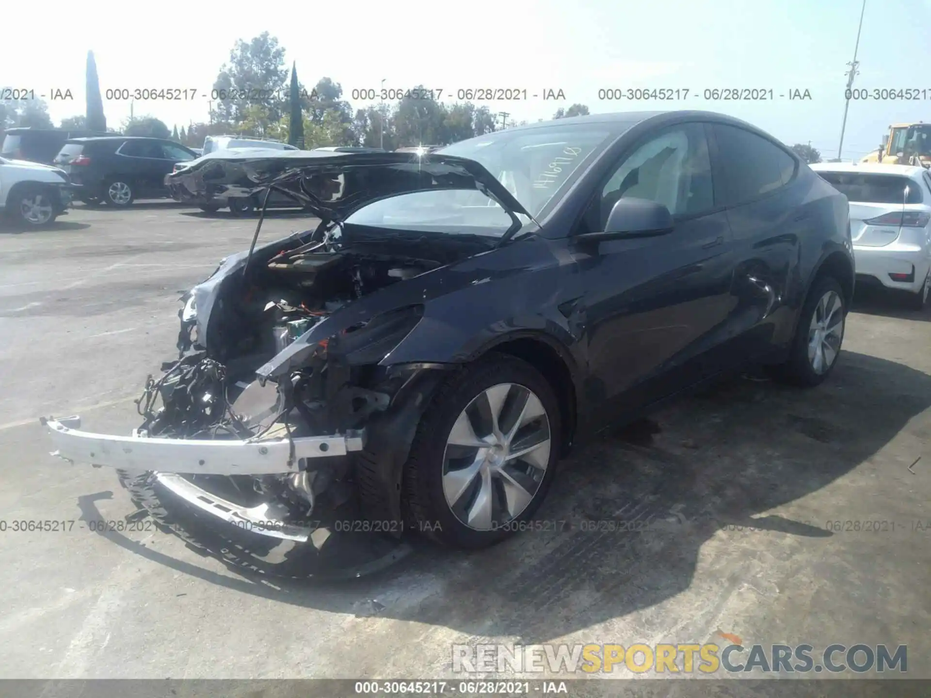 2 Photograph of a damaged car 5YJYGDEE2LF017818 TESLA MODEL Y 2020