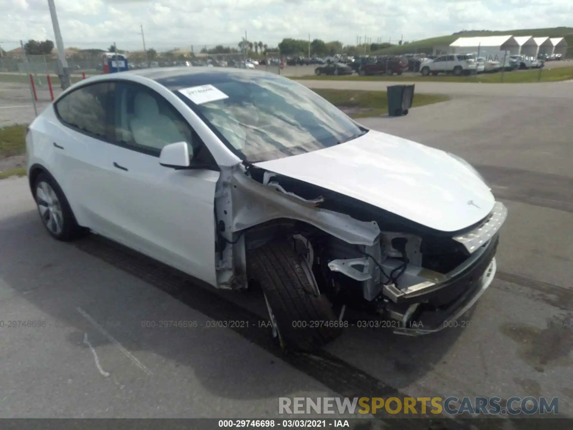 1 Photograph of a damaged car 5YJYGDEE2LF027393 TESLA MODEL Y 2020