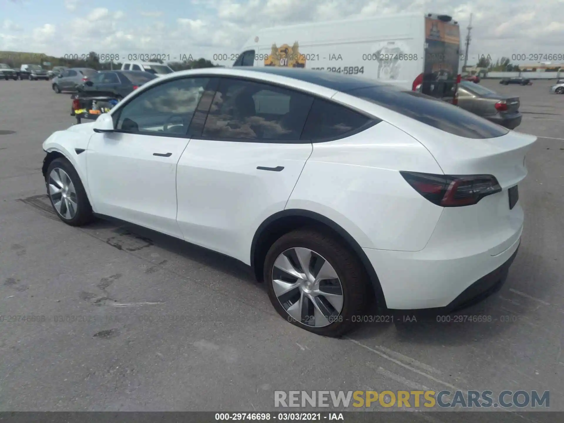 3 Photograph of a damaged car 5YJYGDEE2LF027393 TESLA MODEL Y 2020