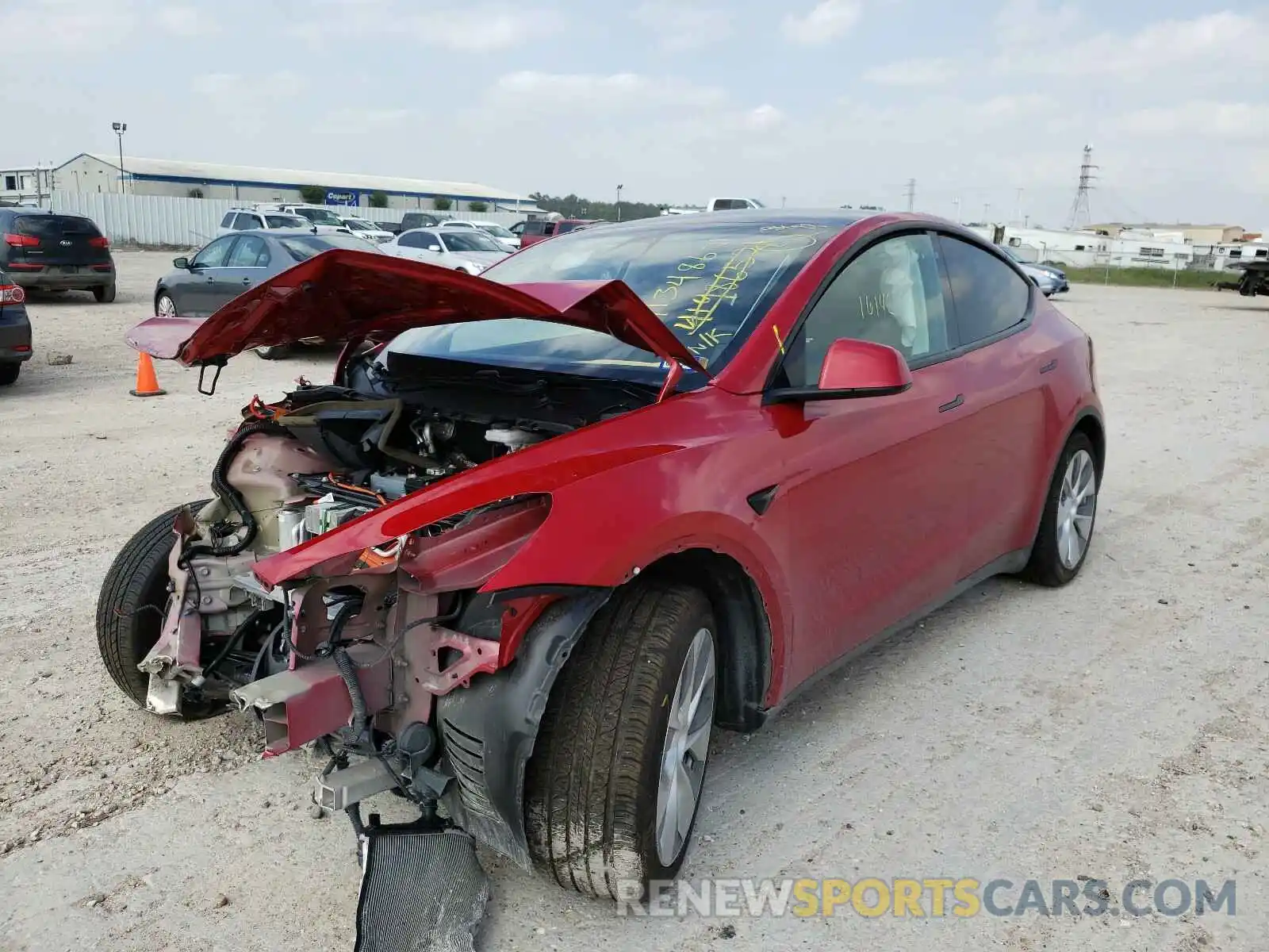 2 Photograph of a damaged car 5YJYGDEE2LF030343 TESLA MODEL Y 2020