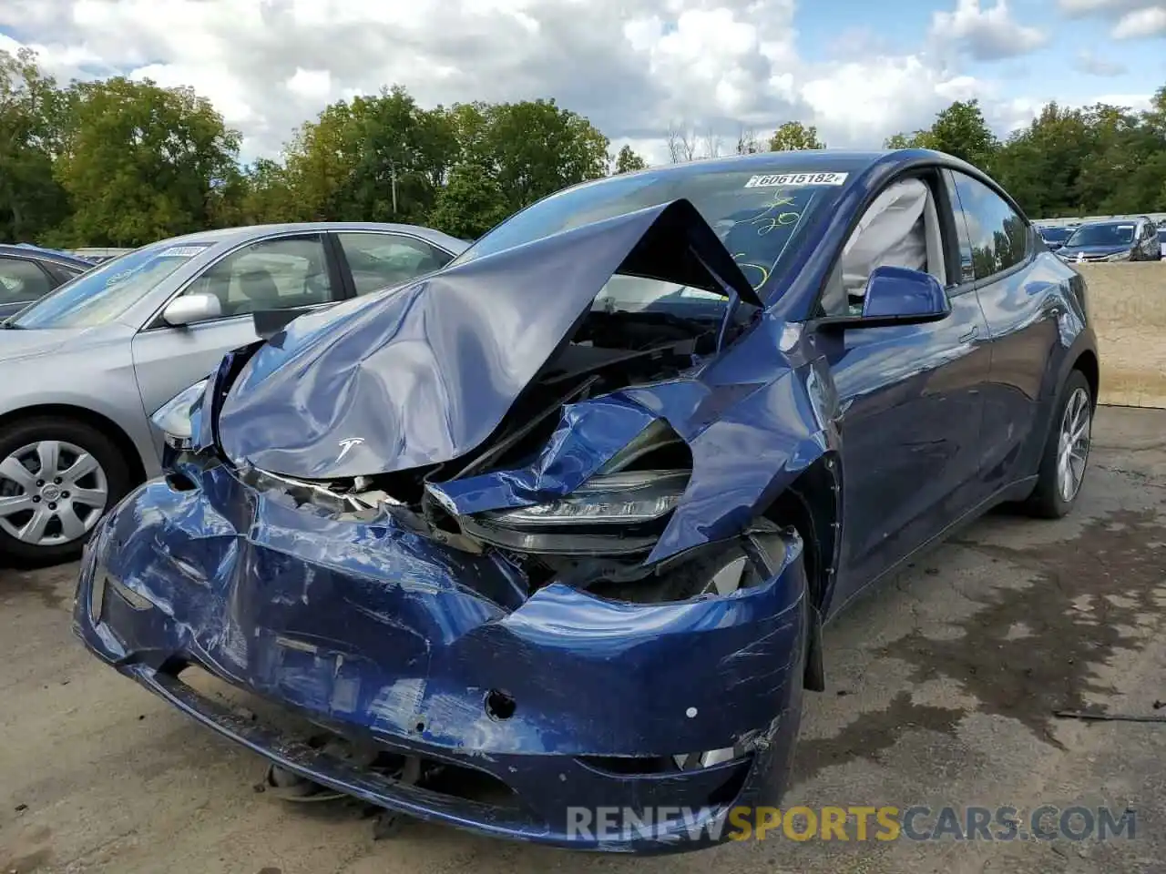 2 Photograph of a damaged car 5YJYGDEE2LF030682 TESLA MODEL Y 2020