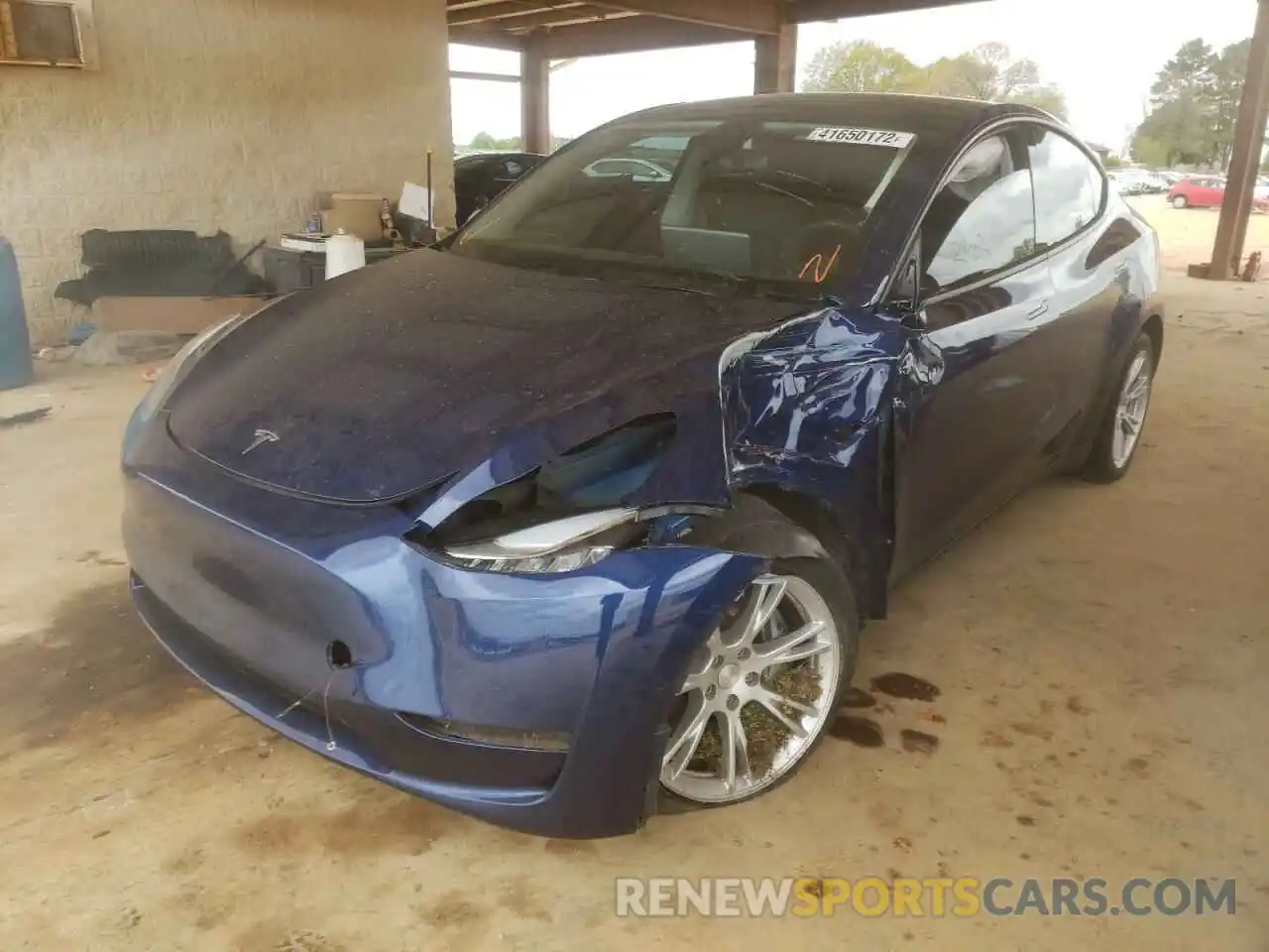 2 Photograph of a damaged car 5YJYGDEE2LF031833 TESLA MODEL Y 2020