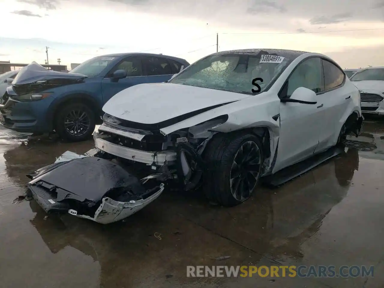 2 Photograph of a damaged car 5YJYGDEE2LF032853 TESLA MODEL Y 2020