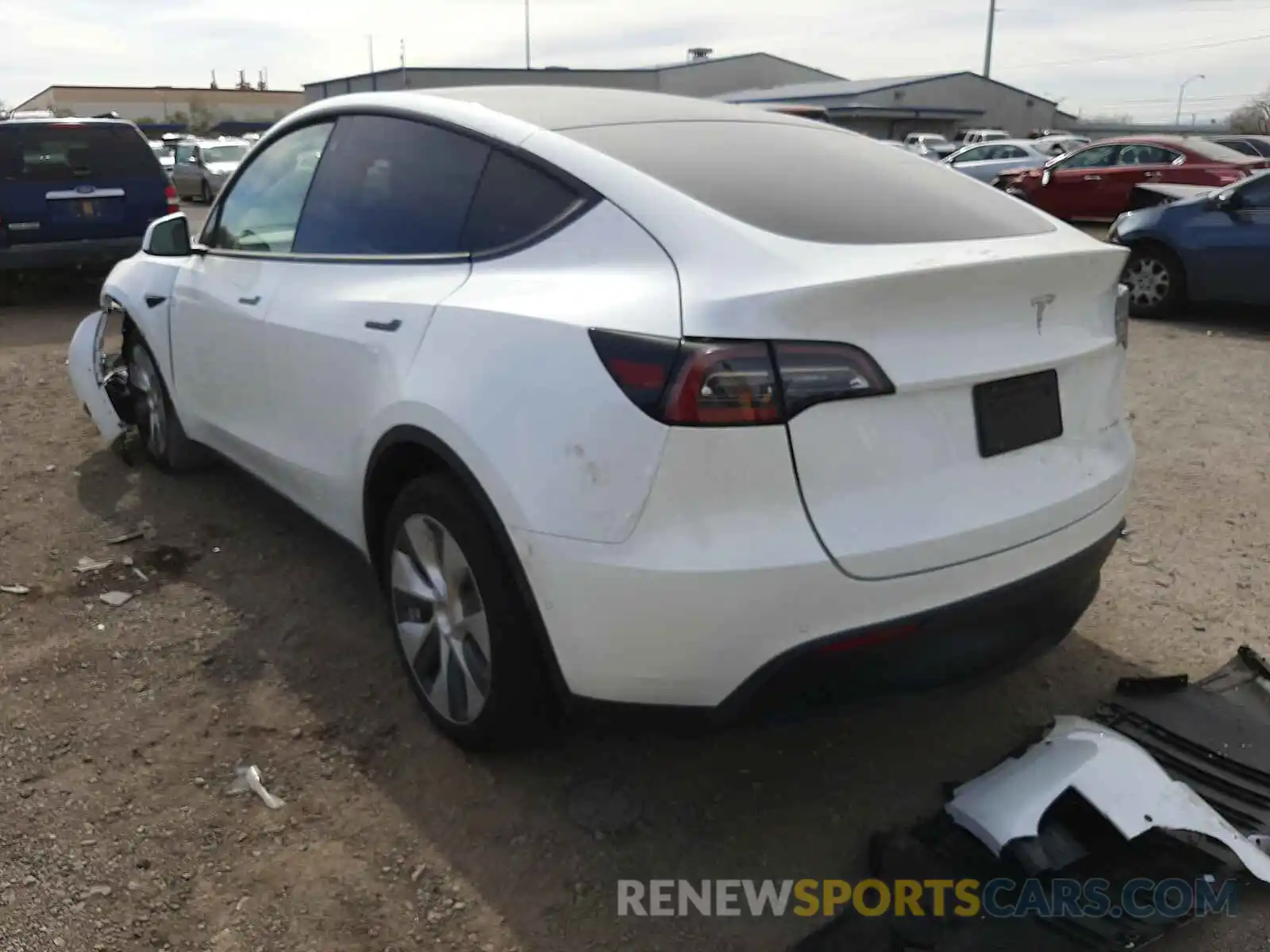 3 Photograph of a damaged car 5YJYGDEE2LF035140 TESLA MODEL Y 2020