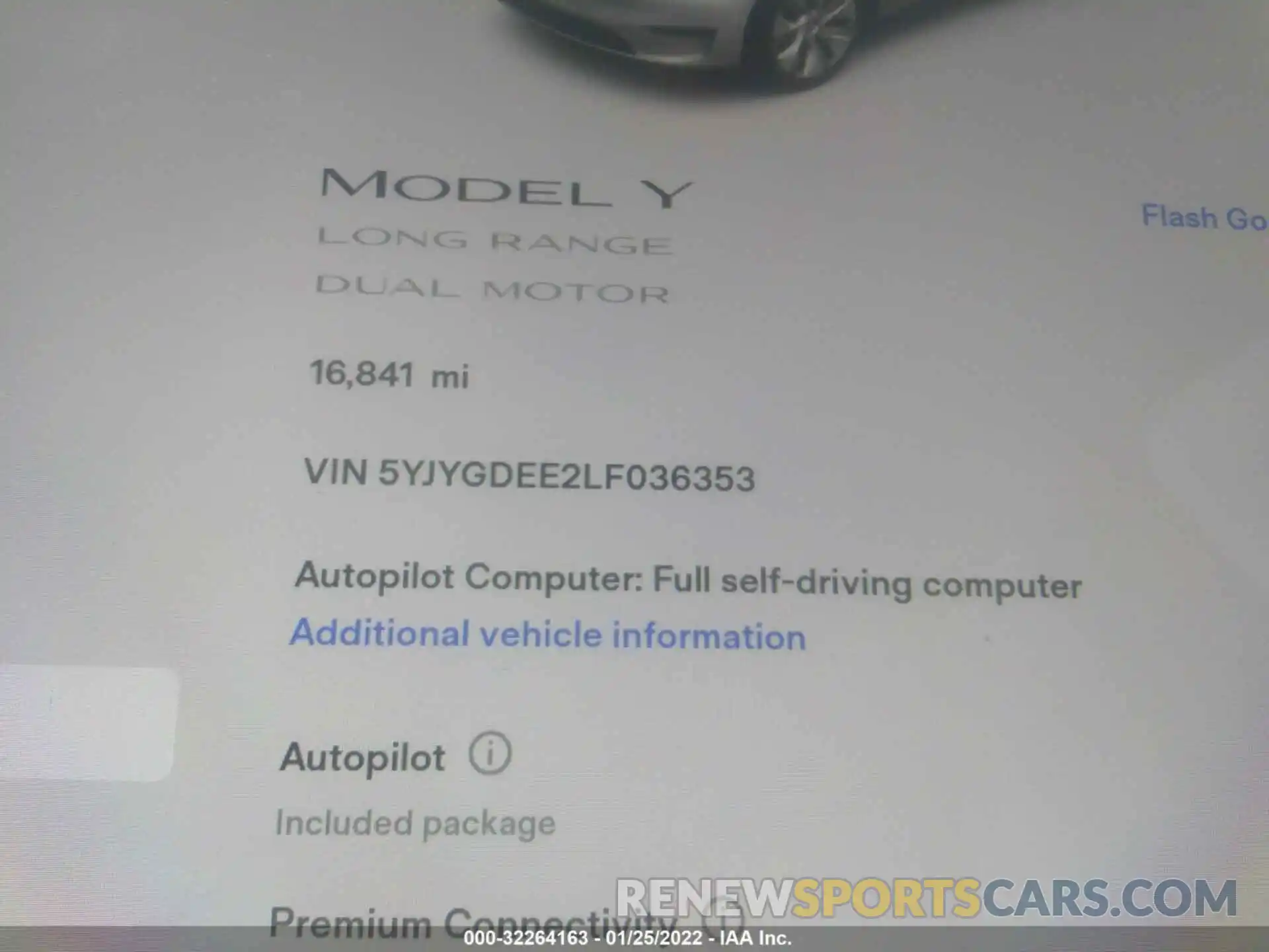 7 Фотография поврежденного автомобиля 5YJYGDEE2LF036353 TESLA MODEL Y 2020