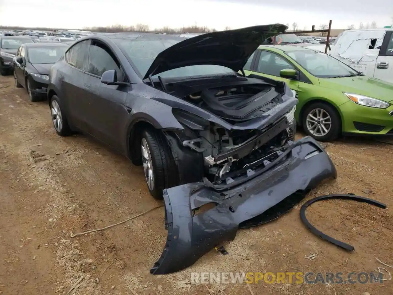 1 Photograph of a damaged car 5YJYGDEE2LF048115 TESLA MODEL Y 2020