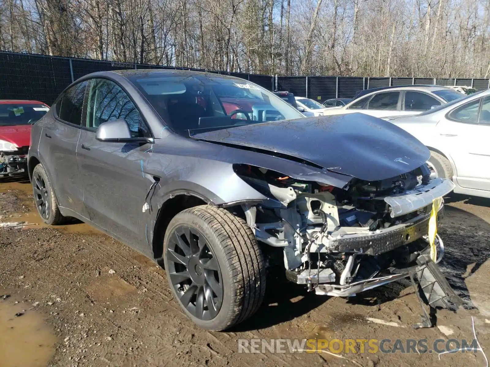 1 Photograph of a damaged car 5YJYGDEE2LF048468 TESLA MODEL Y 2020