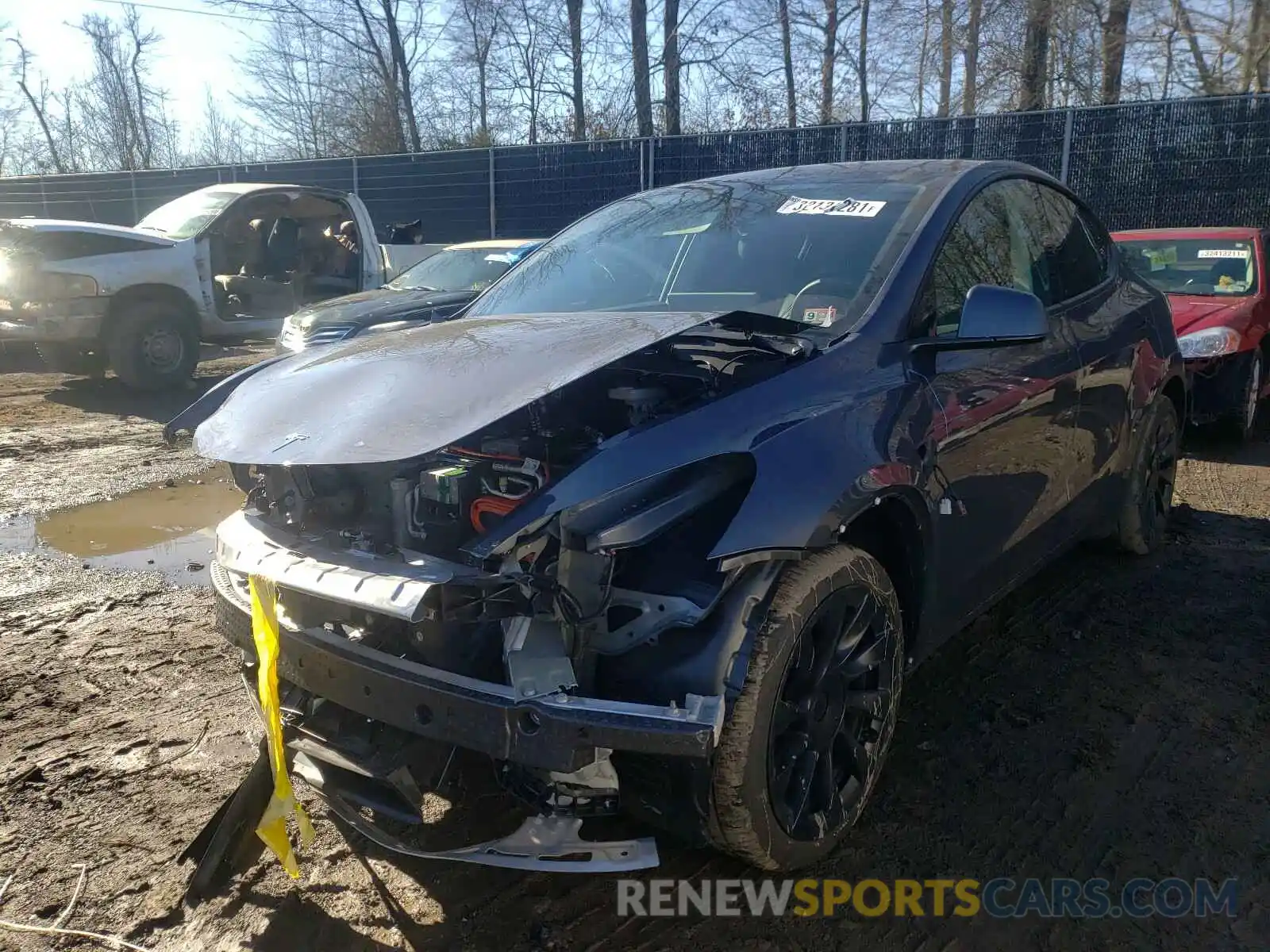 2 Photograph of a damaged car 5YJYGDEE2LF048468 TESLA MODEL Y 2020