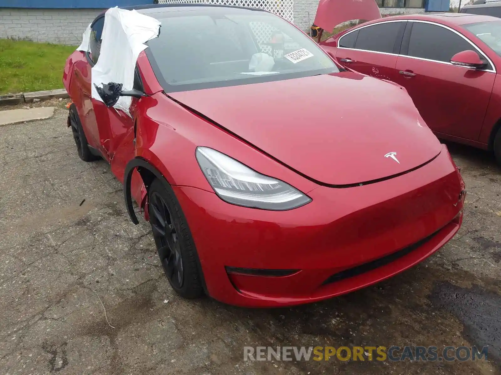 1 Photograph of a damaged car 5YJYGDEE2LF049054 TESLA MODEL Y 2020