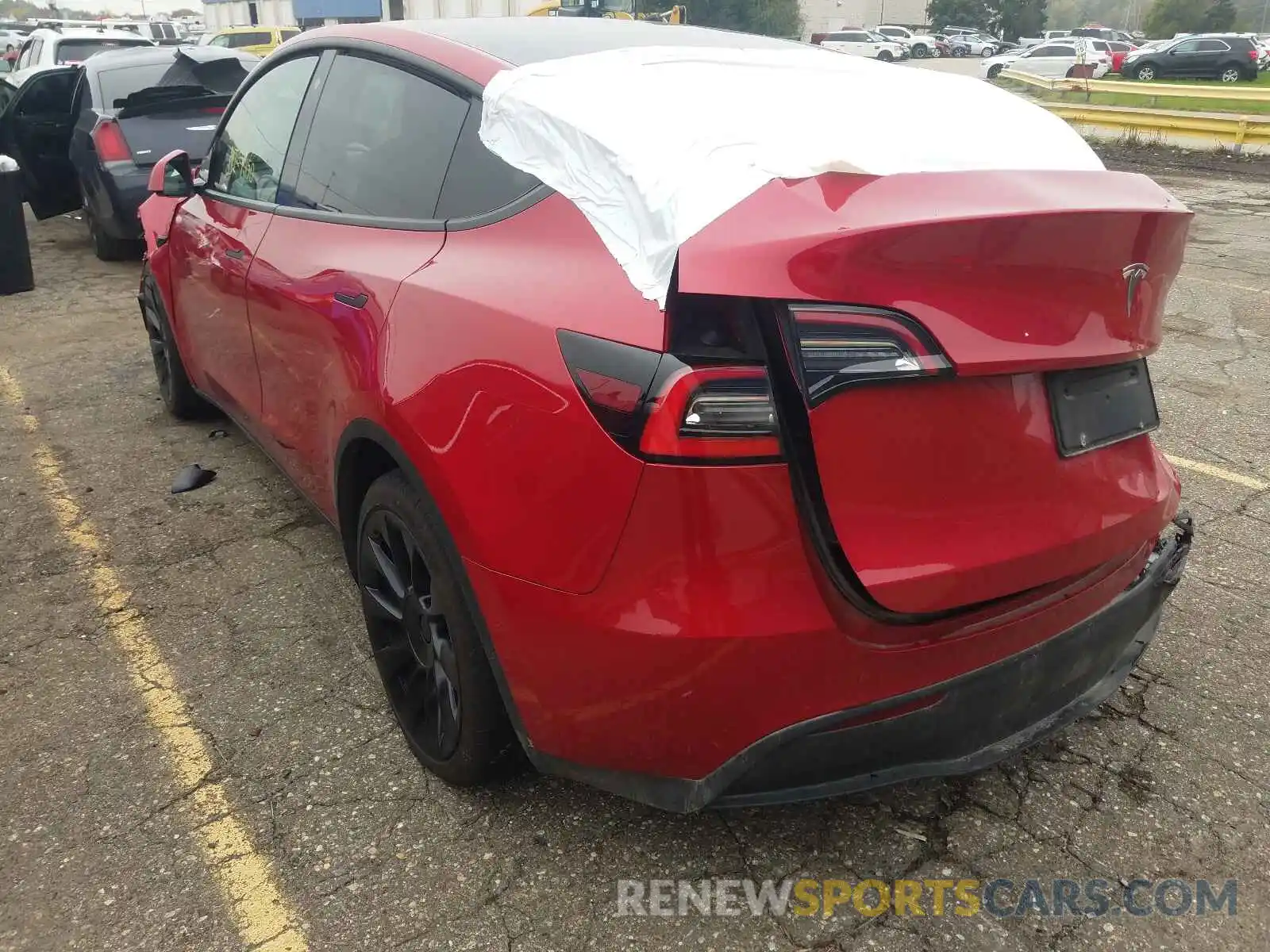 3 Photograph of a damaged car 5YJYGDEE2LF049054 TESLA MODEL Y 2020