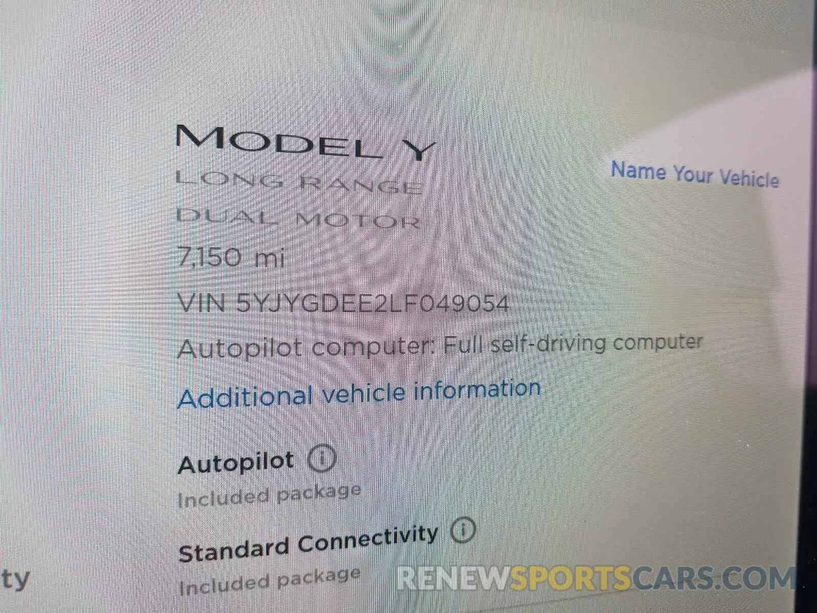 8 Photograph of a damaged car 5YJYGDEE2LF049054 TESLA MODEL Y 2020