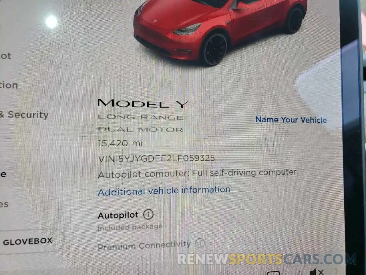 8 Фотография поврежденного автомобиля 5YJYGDEE2LF059325 TESLA MODEL Y 2020