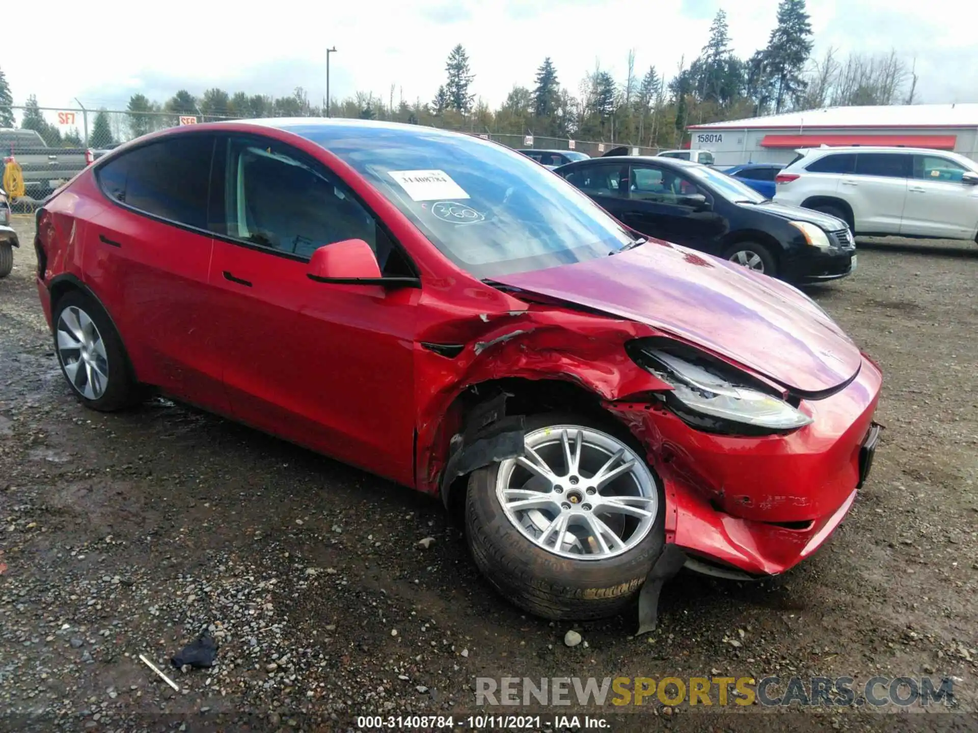 1 Photograph of a damaged car 5YJYGDEE3LF009274 TESLA MODEL Y 2020