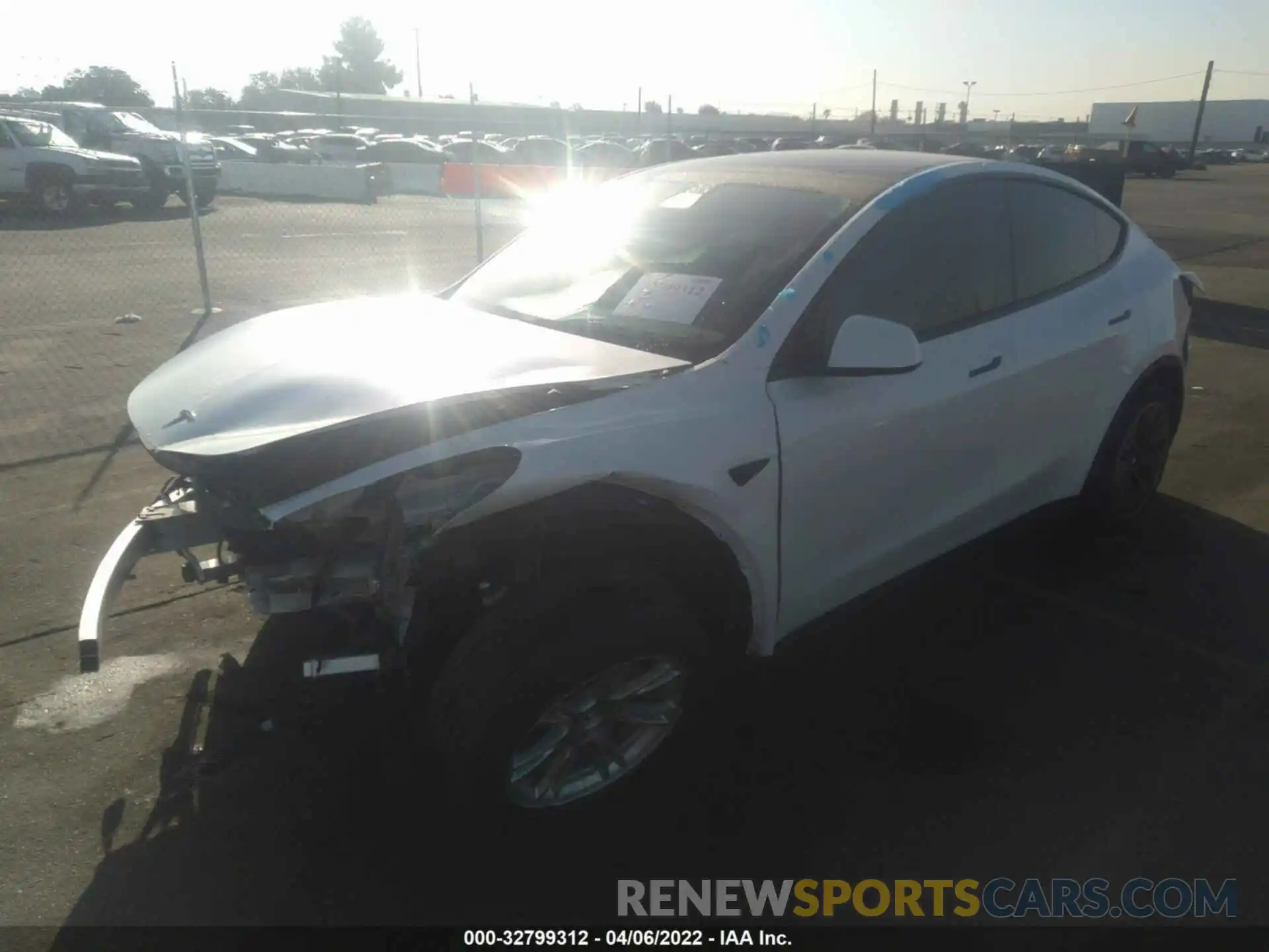 2 Photograph of a damaged car 5YJYGDEE3LF010571 TESLA MODEL Y 2020