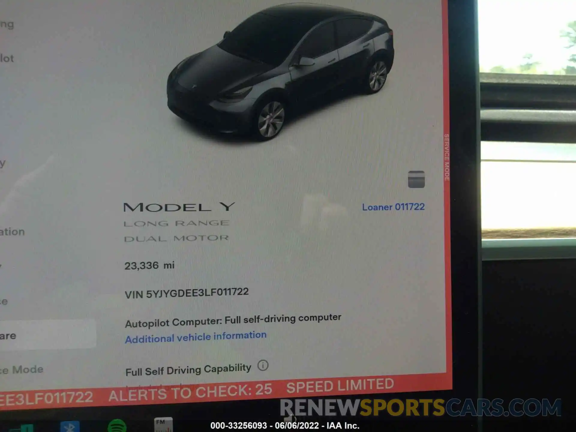 7 Photograph of a damaged car 5YJYGDEE3LF011722 TESLA MODEL Y 2020