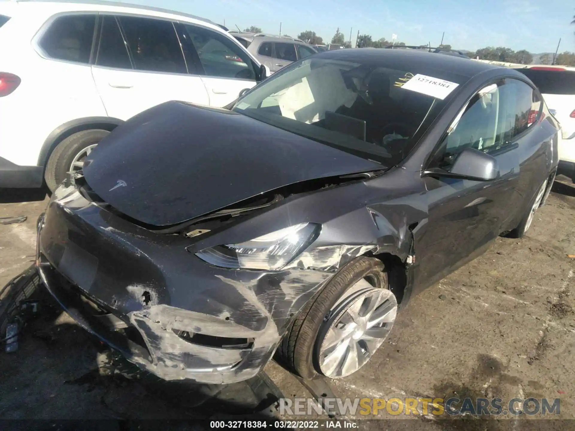 2 Photograph of a damaged car 5YJYGDEE3LF014927 TESLA MODEL Y 2020