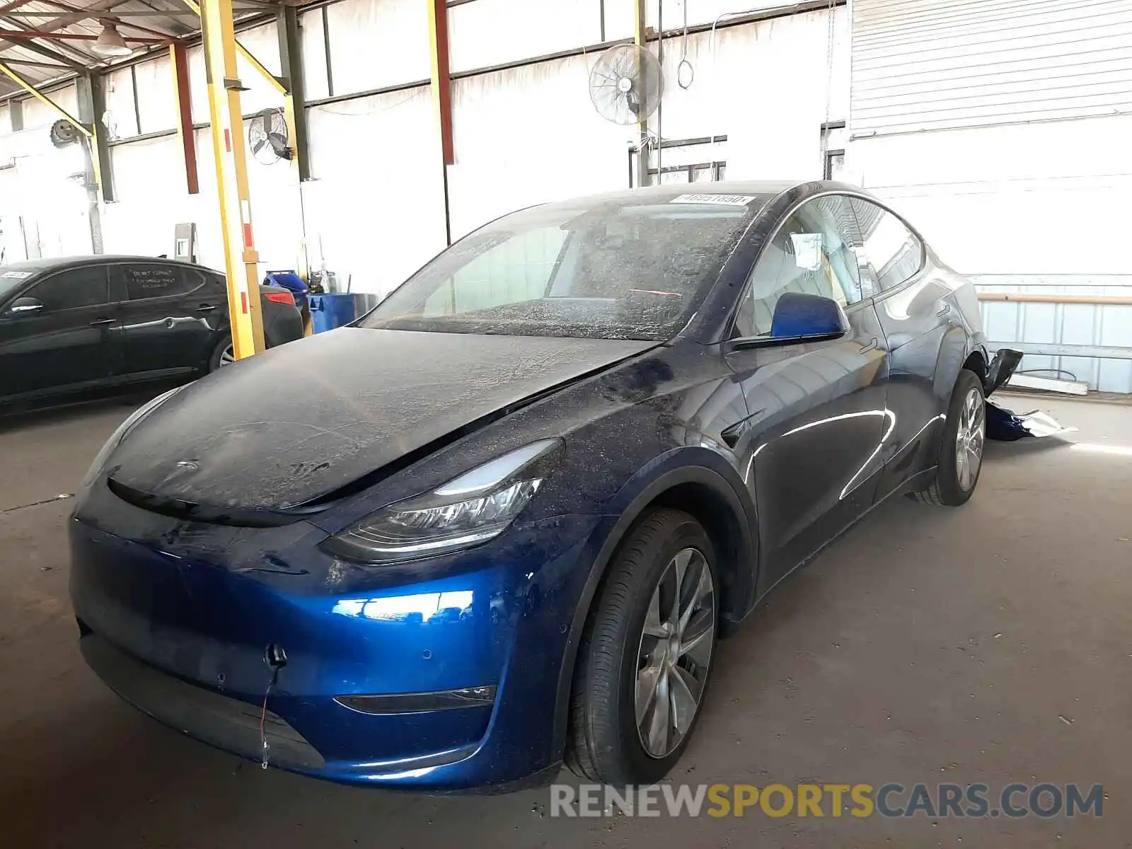 2 Photograph of a damaged car 5YJYGDEE3LF016547 TESLA MODEL Y 2020