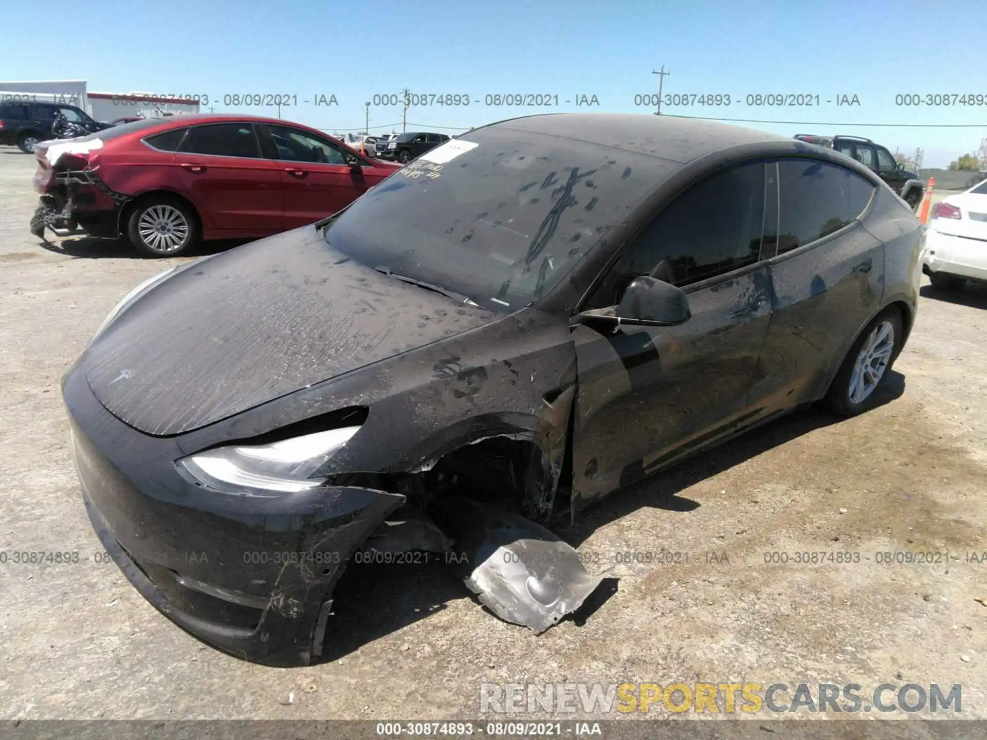 2 Photograph of a damaged car 5YJYGDEE3LF018461 TESLA MODEL Y 2020