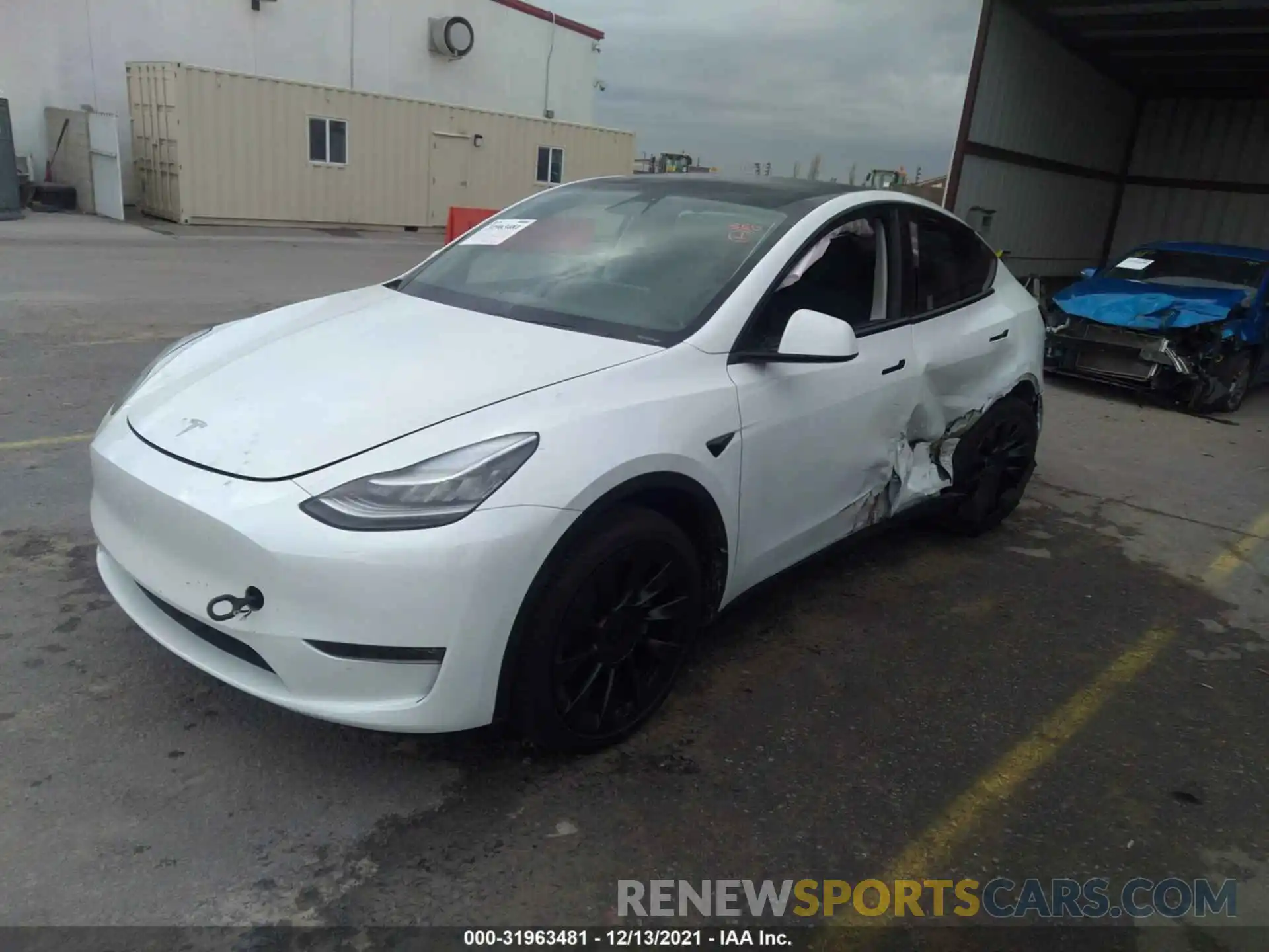 2 Фотография поврежденного автомобиля 5YJYGDEE3LF022378 TESLA MODEL Y 2020