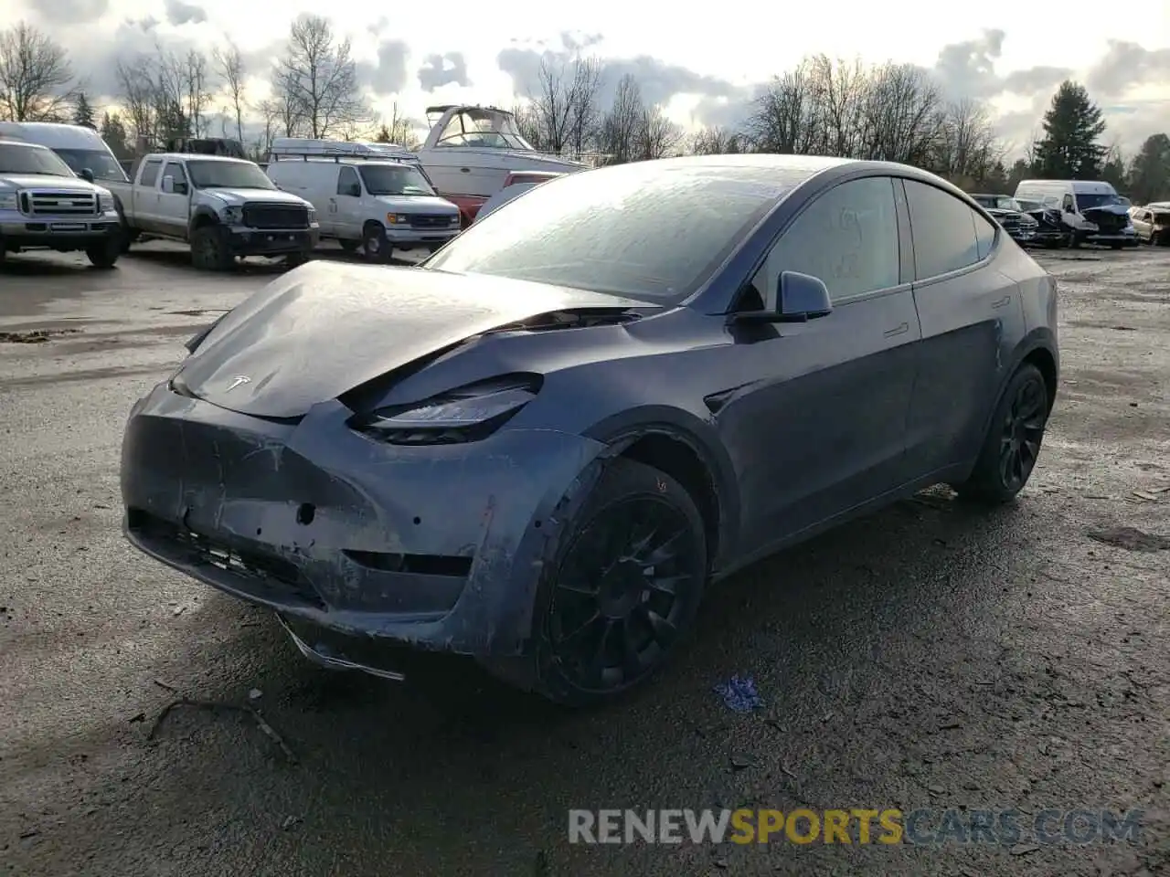 2 Photograph of a damaged car 5YJYGDEE3LF022509 TESLA MODEL Y 2020