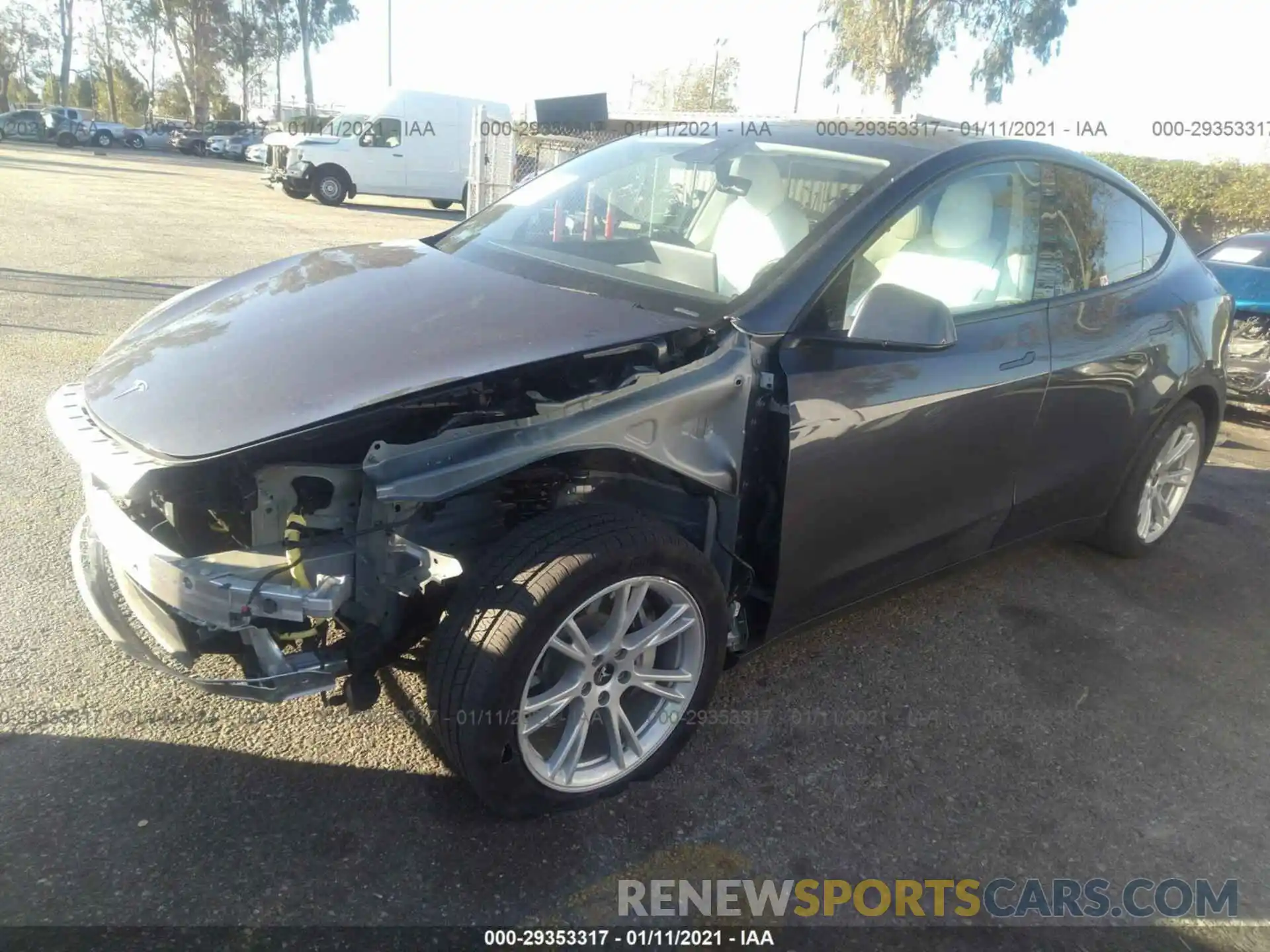 2 Photograph of a damaged car 5YJYGDEE3LF022977 TESLA MODEL Y 2020