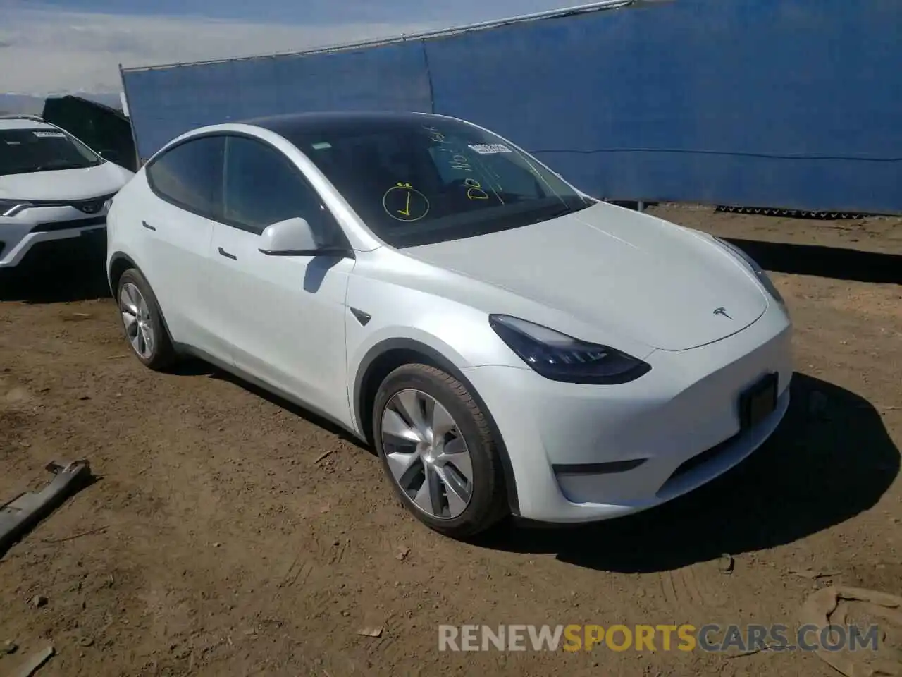 1 Photograph of a damaged car 5YJYGDEE3LF026477 TESLA MODEL Y 2020