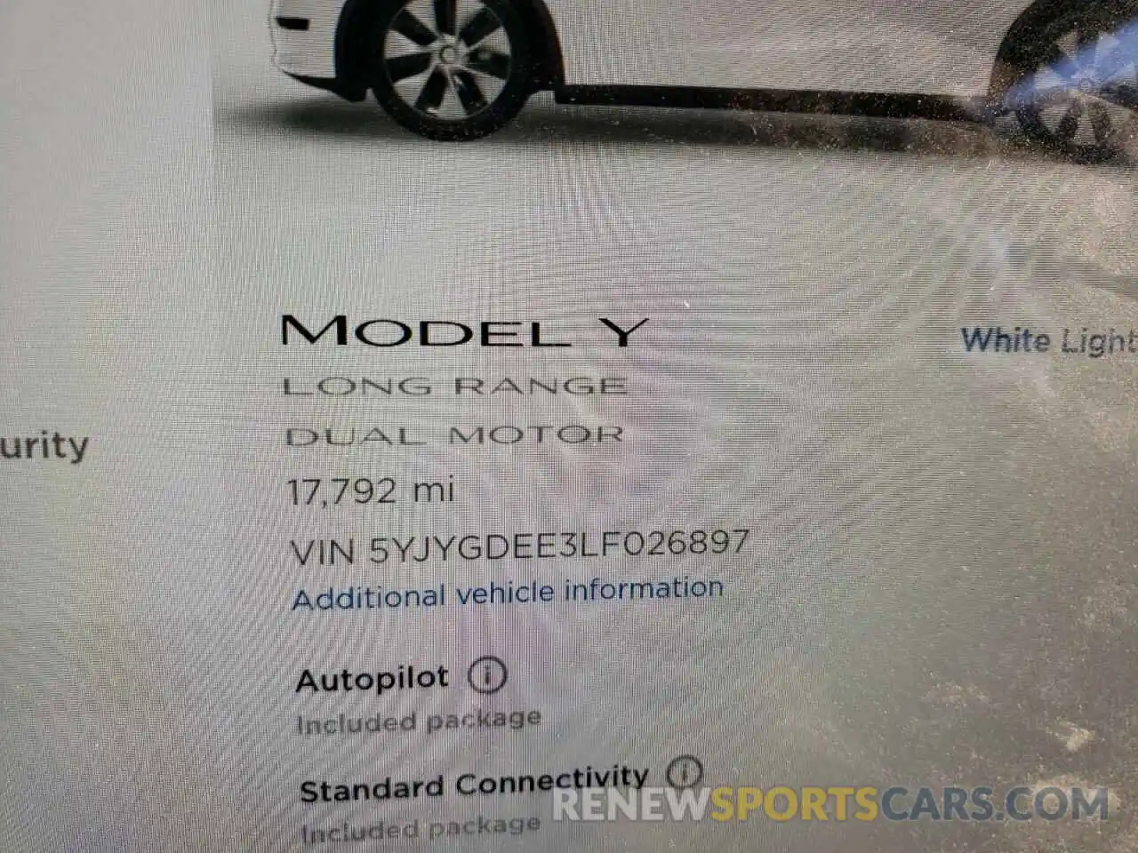 8 Фотография поврежденного автомобиля 5YJYGDEE3LF026897 TESLA MODEL Y 2020