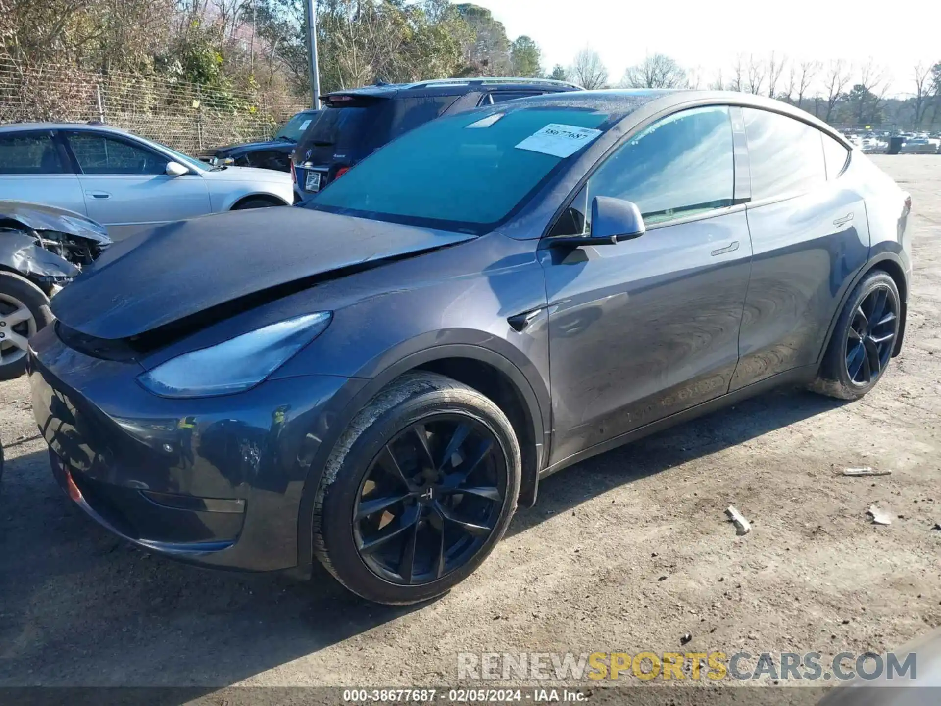 2 Photograph of a damaged car 5YJYGDEE3LF027094 TESLA MODEL Y 2020