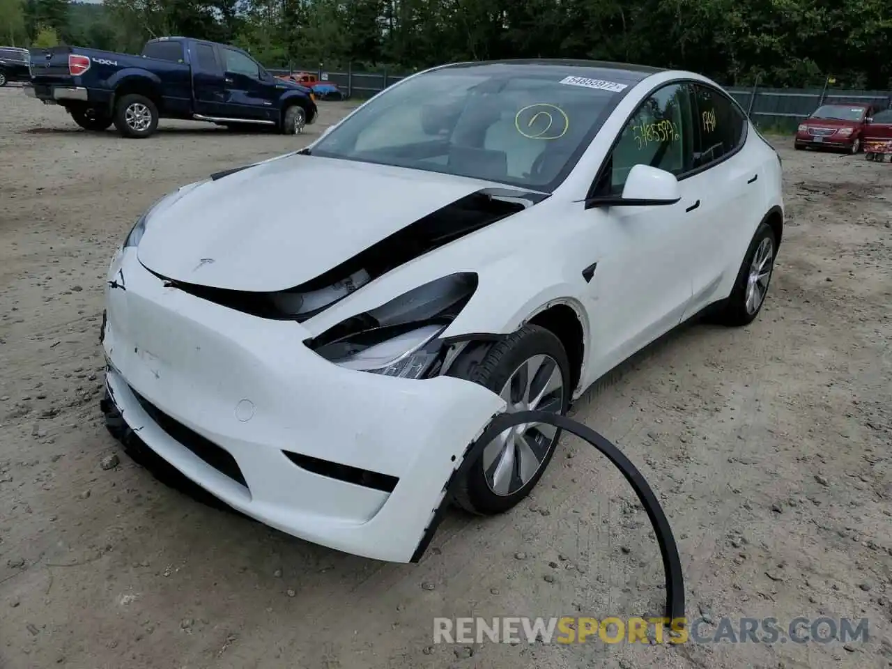 2 Photograph of a damaged car 5YJYGDEE3LF027399 TESLA MODEL Y 2020