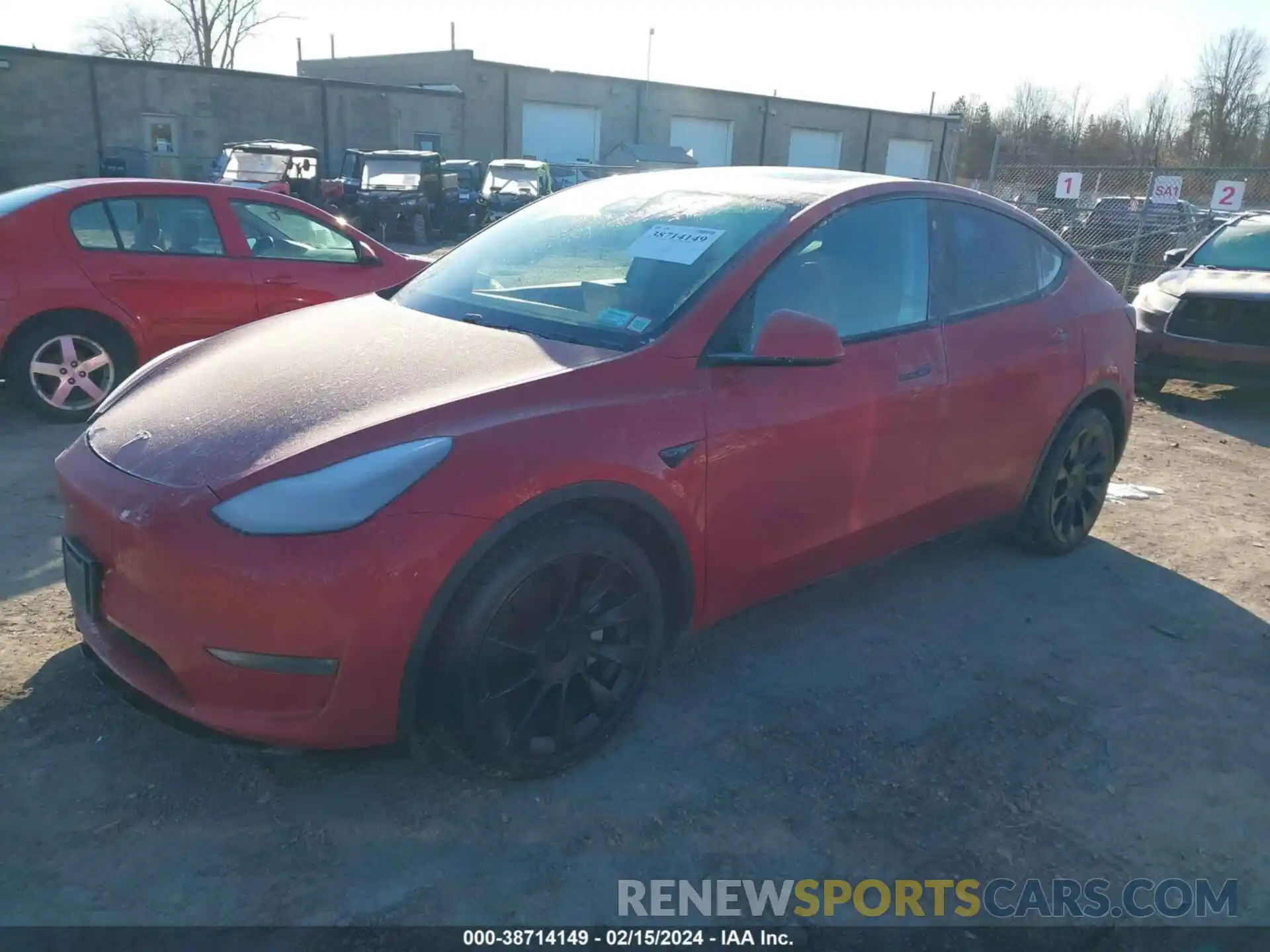 2 Photograph of a damaged car 5YJYGDEE3LF029458 TESLA MODEL Y 2020