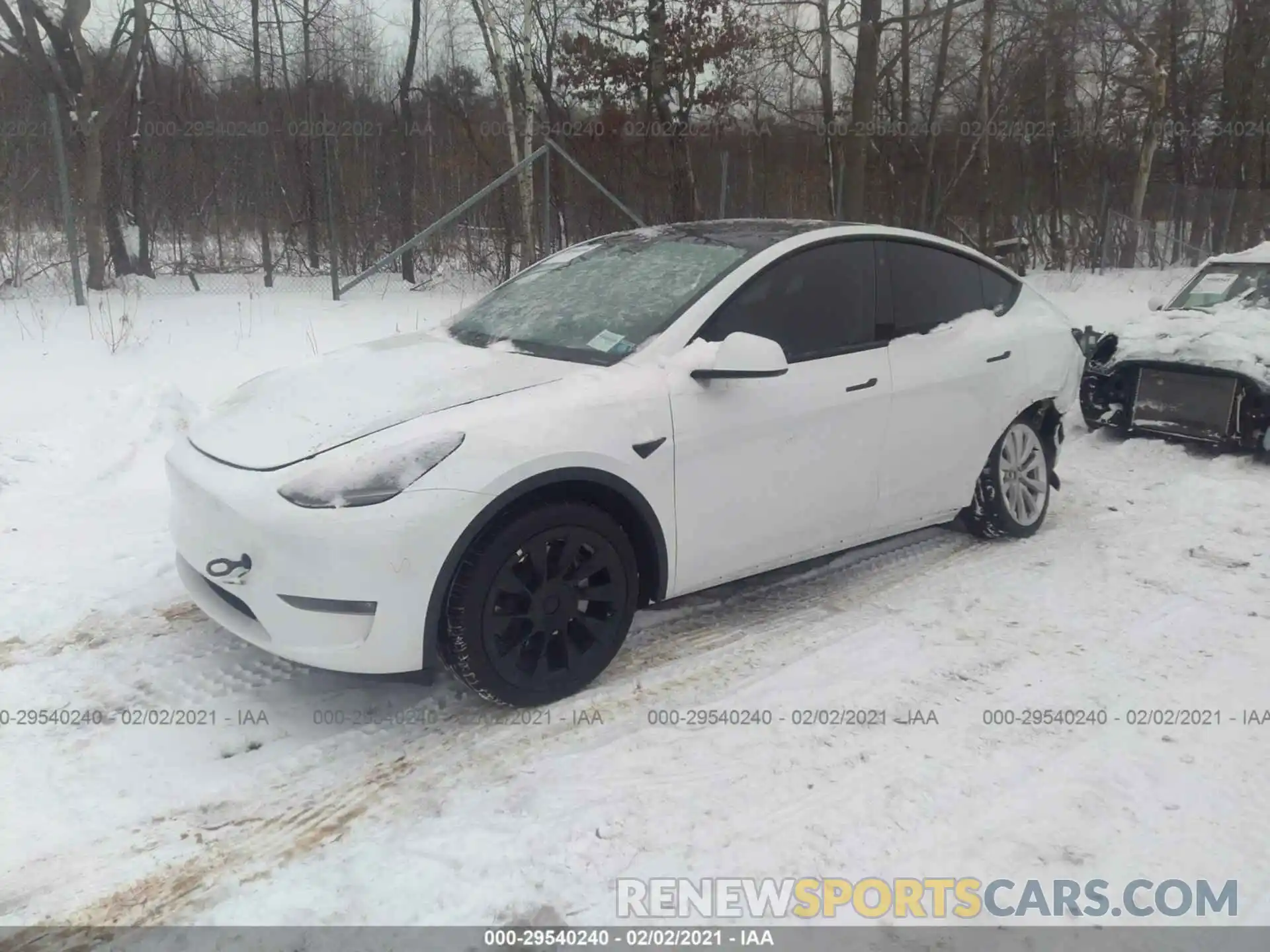 2 Photograph of a damaged car 5YJYGDEE3LF029816 TESLA MODEL Y 2020