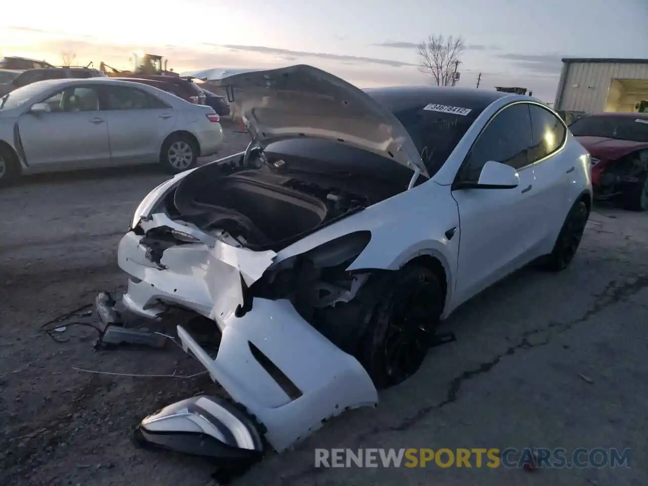 2 Photograph of a damaged car 5YJYGDEE3LF030948 TESLA MODEL Y 2020