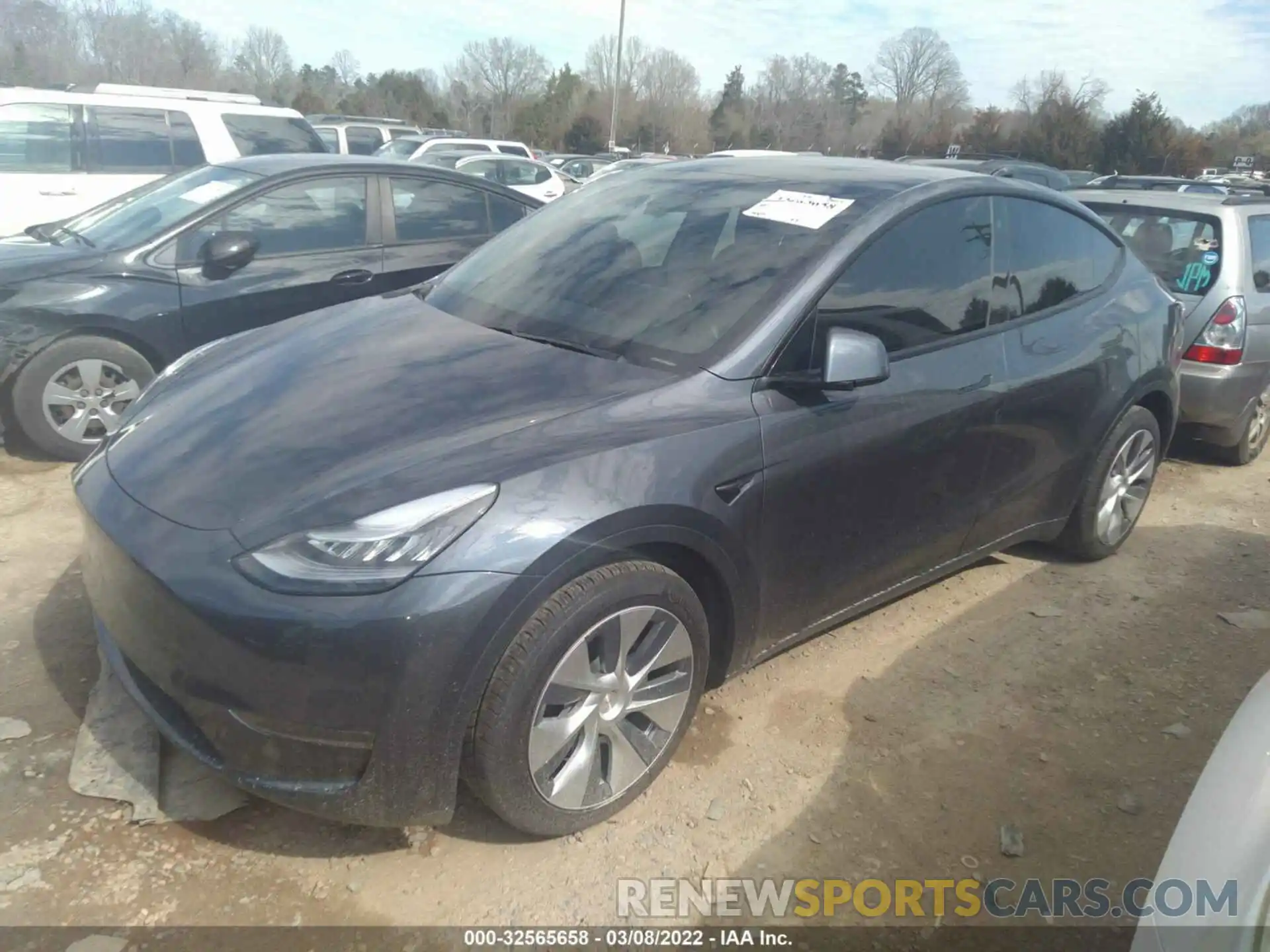 2 Фотография поврежденного автомобиля 5YJYGDEE3LF031629 TESLA MODEL Y 2020