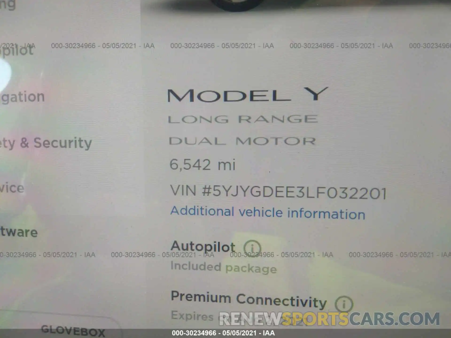 9 Photograph of a damaged car 5YJYGDEE3LF032201 TESLA MODEL Y 2020