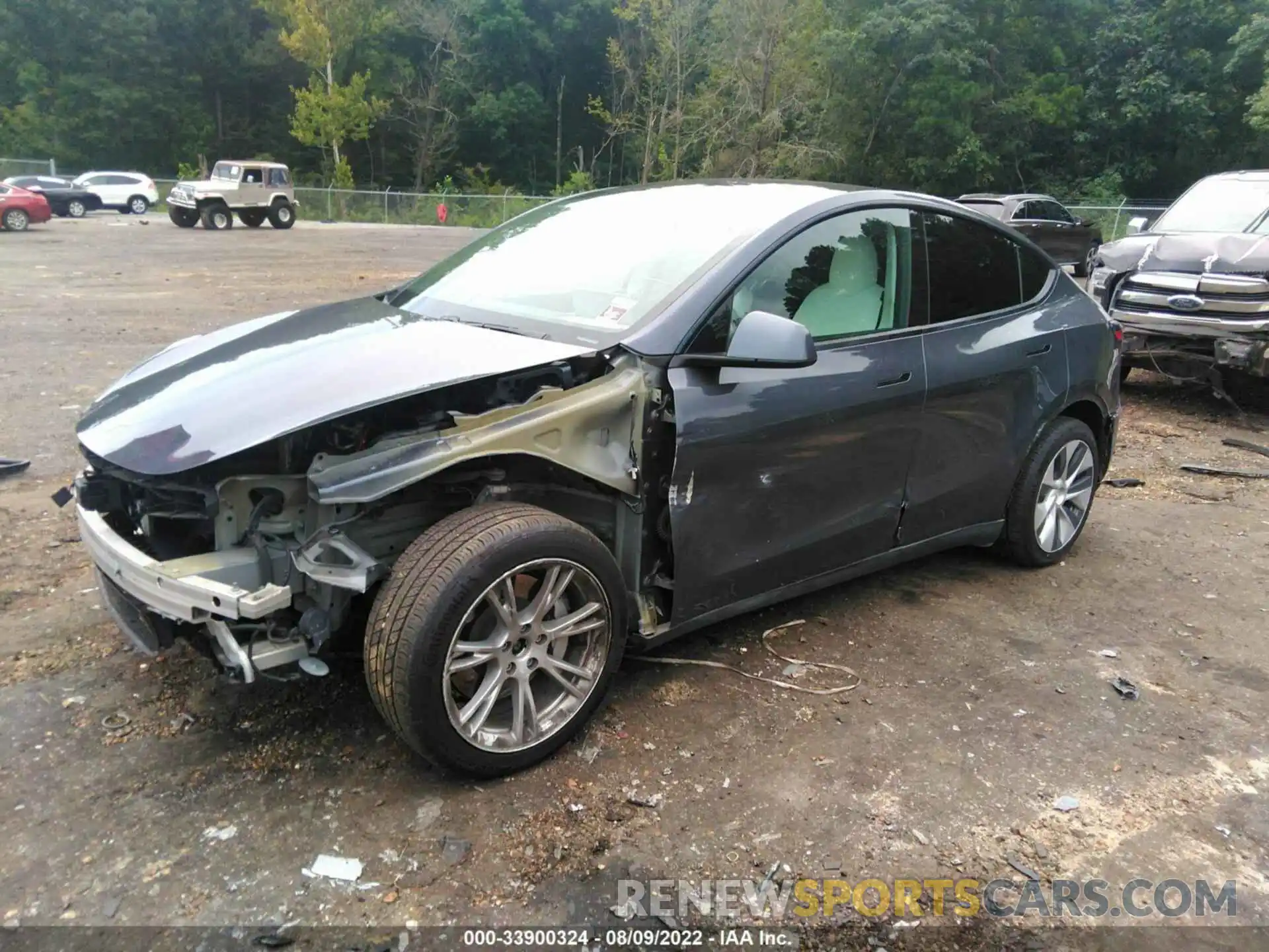 2 Photograph of a damaged car 5YJYGDEE3LF032425 TESLA MODEL Y 2020