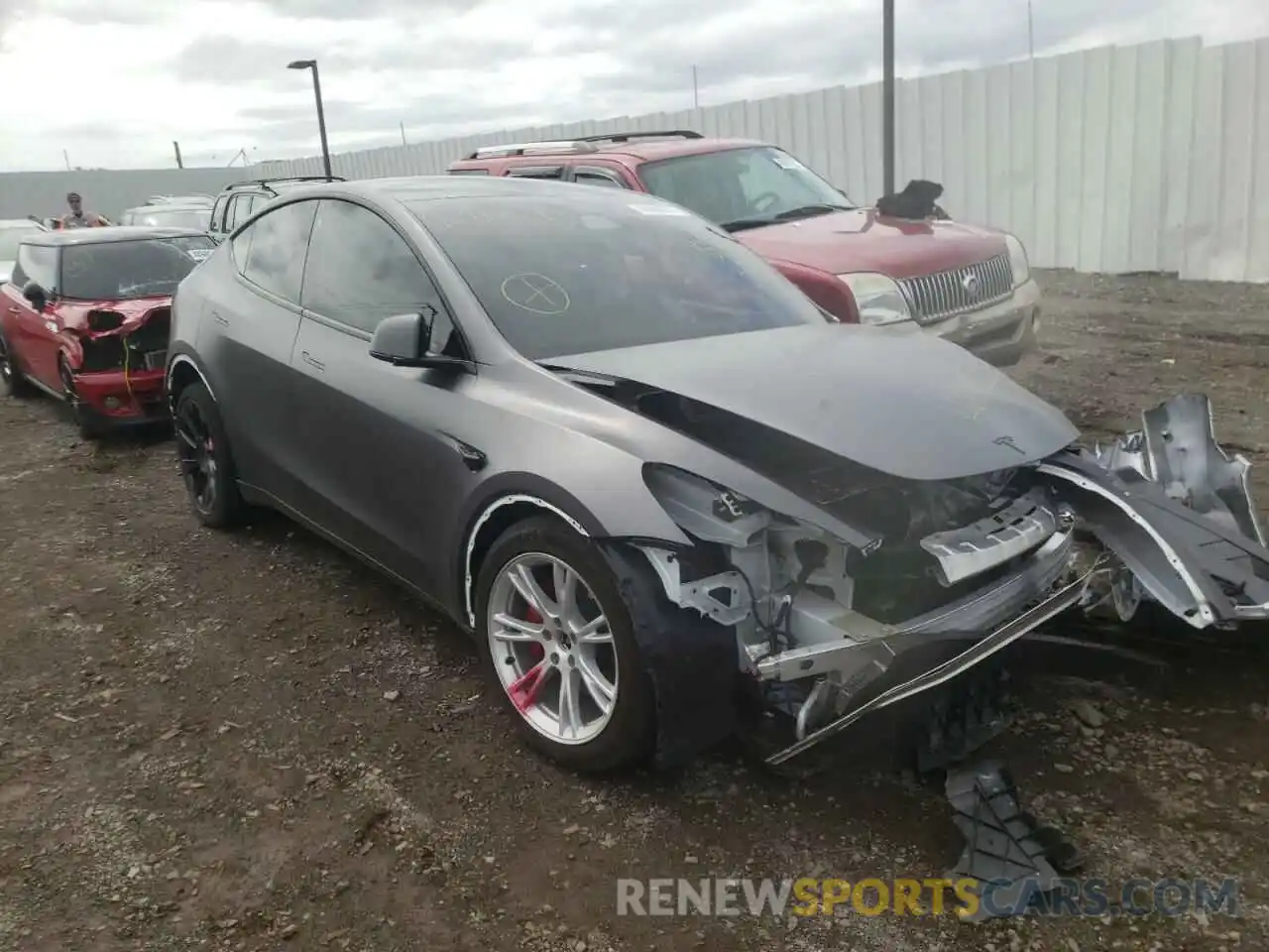 1 Photograph of a damaged car 5YJYGDEE3LF034045 TESLA MODEL Y 2020