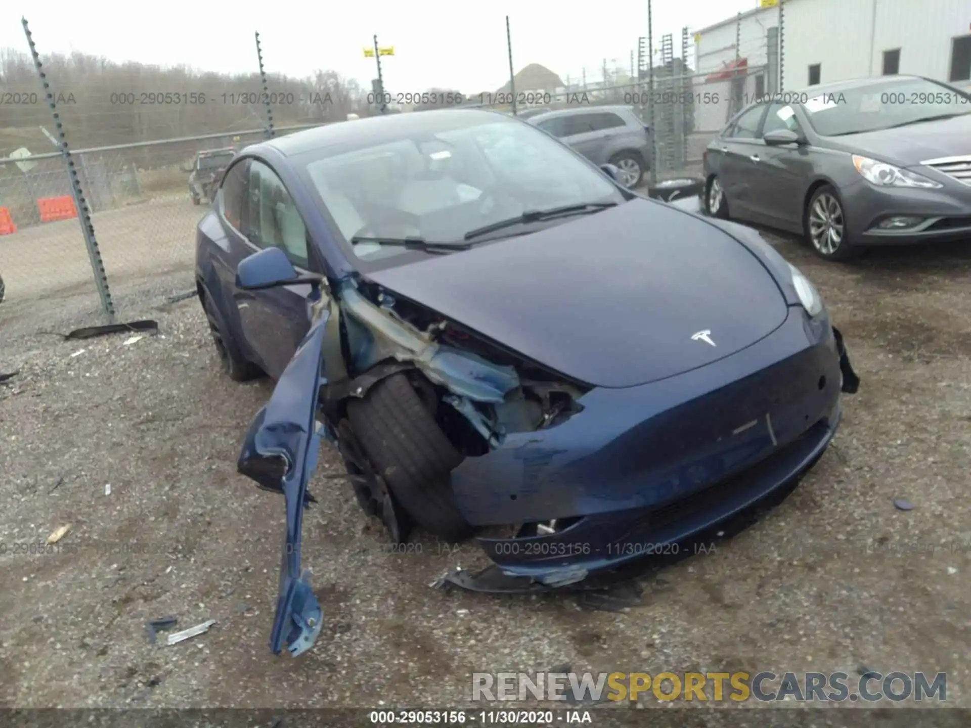 1 Photograph of a damaged car 5YJYGDEE3LF037589 TESLA MODEL Y 2020