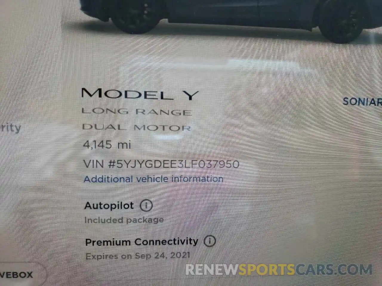 7 Фотография поврежденного автомобиля 5YJYGDEE3LF037950 TESLA MODEL Y 2020