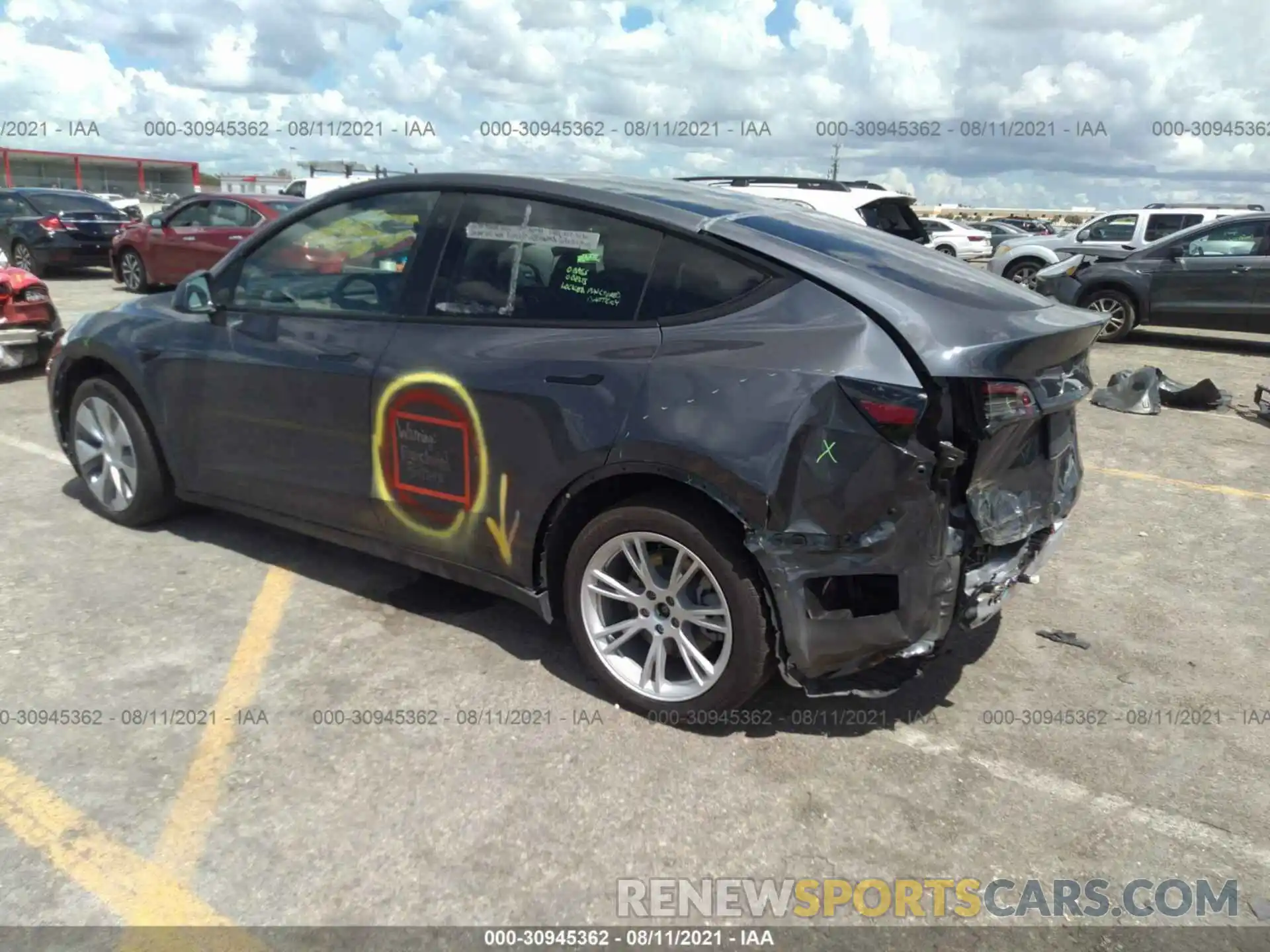 3 Photograph of a damaged car 5YJYGDEE3LF043912 TESLA MODEL Y 2020