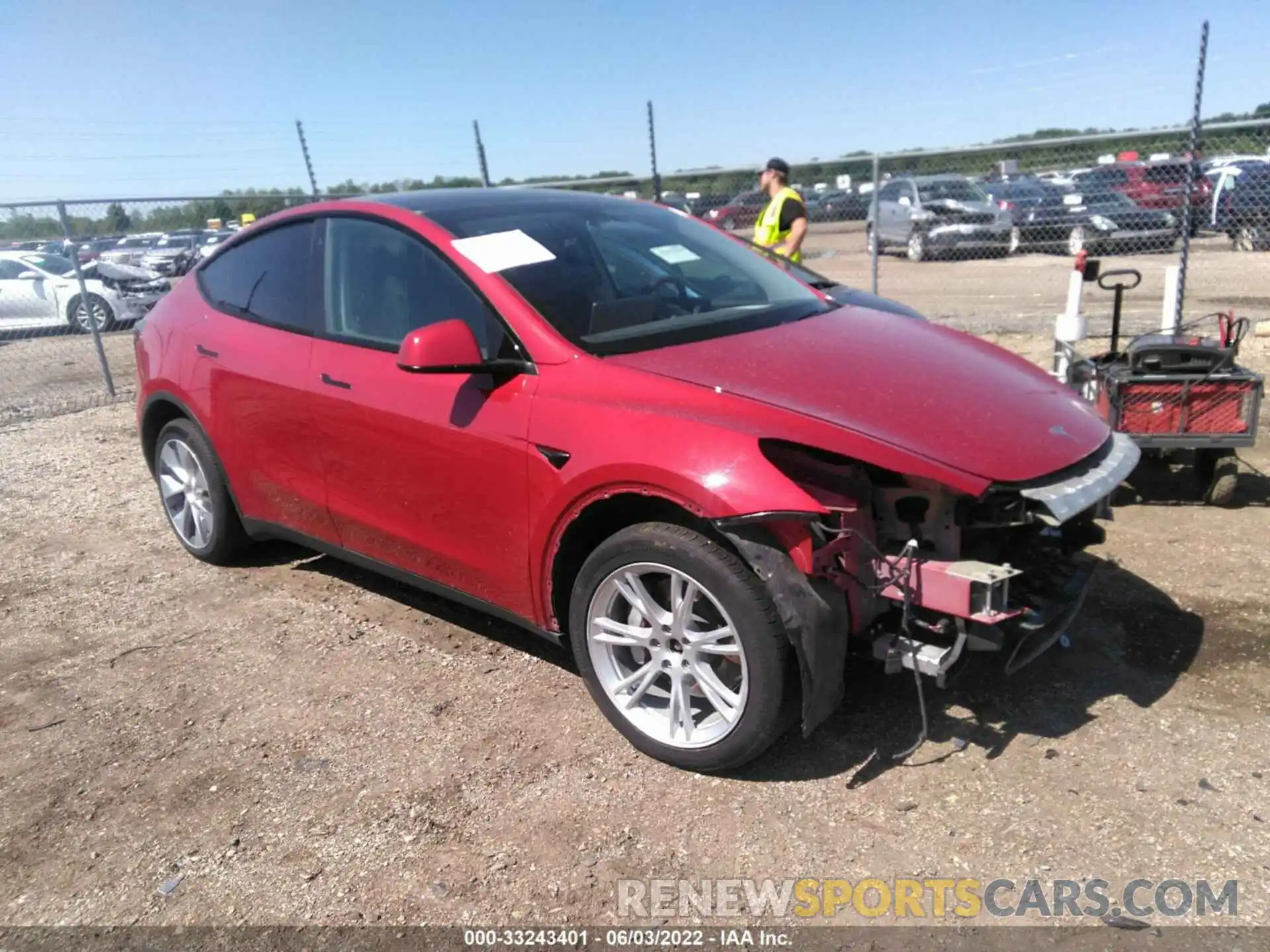 1 Photograph of a damaged car 5YJYGDEE3LF043988 TESLA MODEL Y 2020