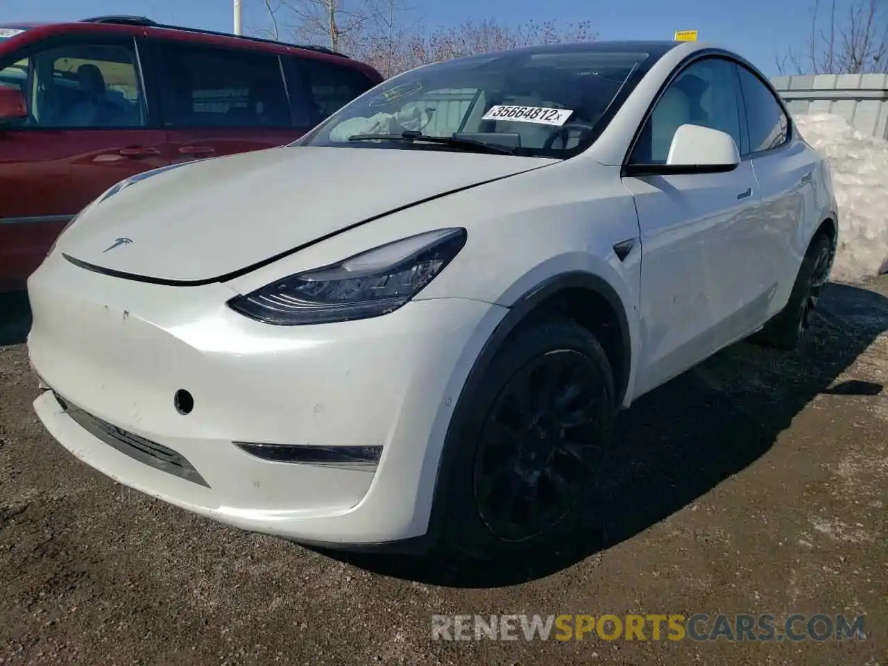 2 Фотография поврежденного автомобиля 5YJYGDEE3LF046230 TESLA MODEL Y 2020