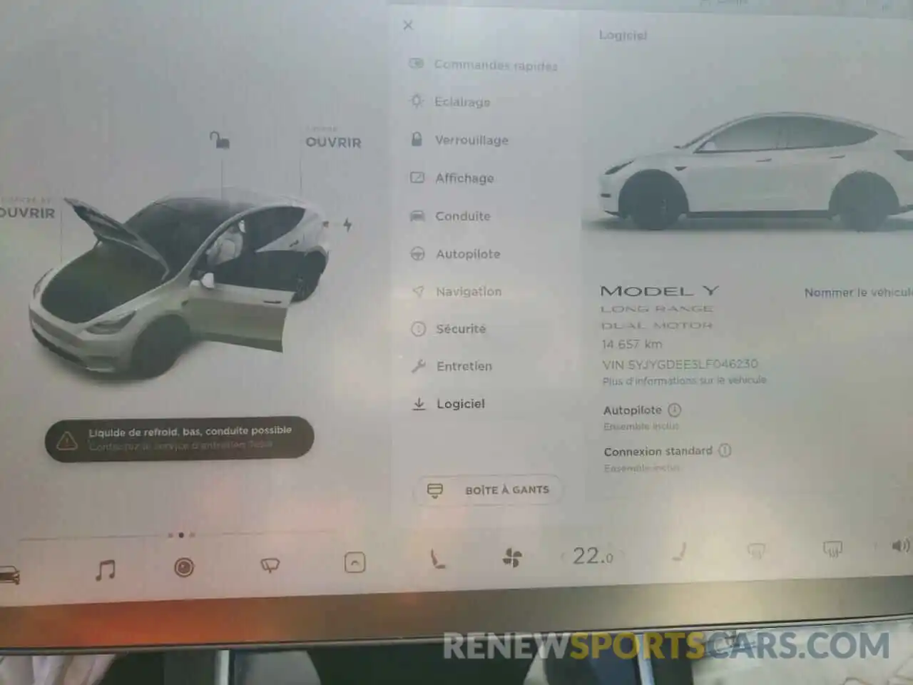 8 Фотография поврежденного автомобиля 5YJYGDEE3LF046230 TESLA MODEL Y 2020