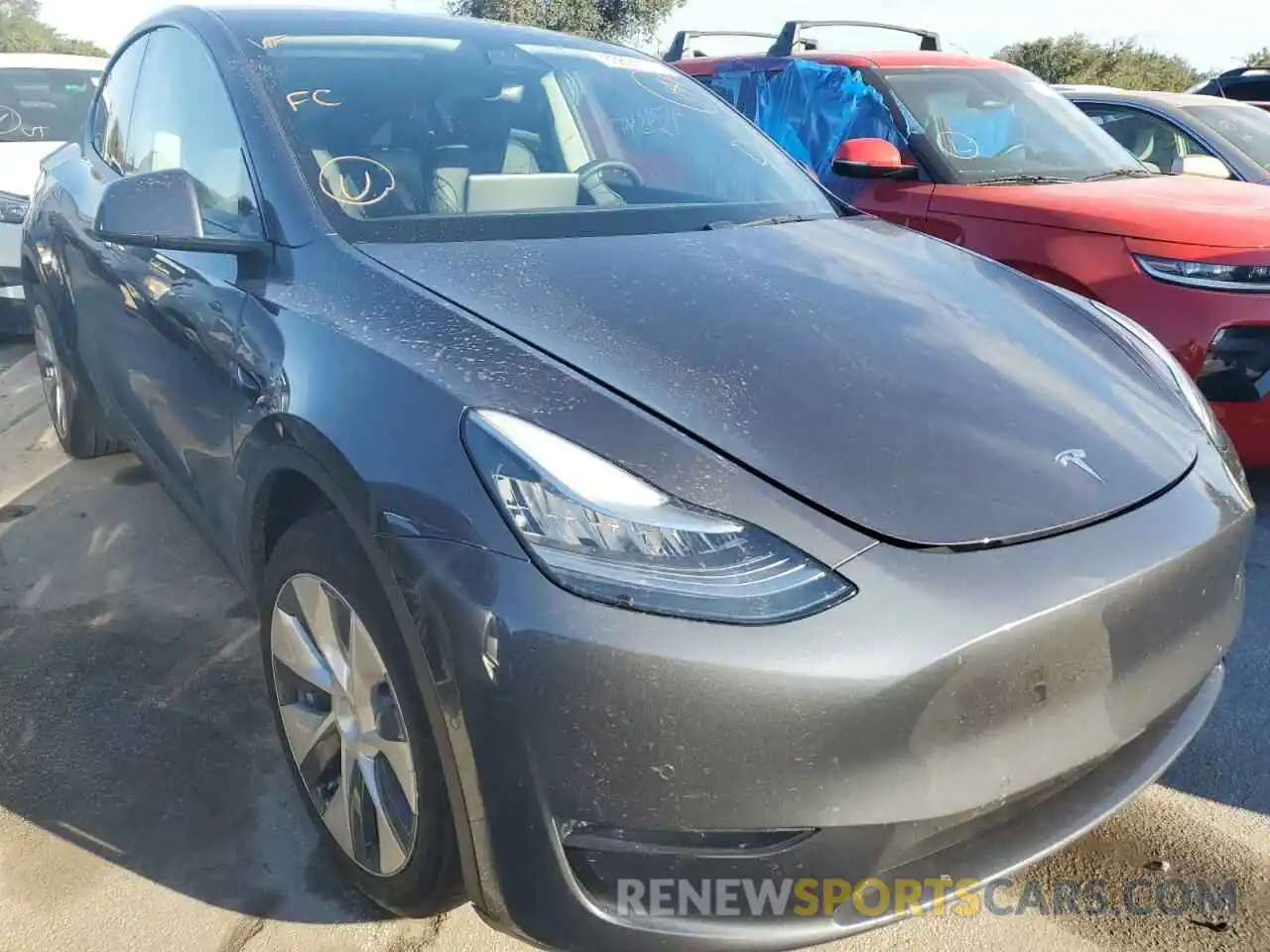 1 Photograph of a damaged car 5YJYGDEE3LF047555 TESLA MODEL Y 2020