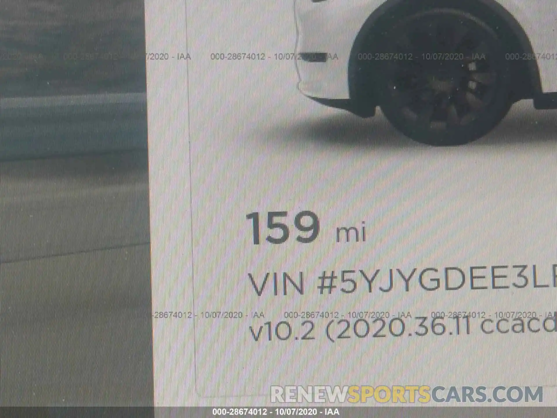 7 Photograph of a damaged car 5YJYGDEE3LF052626 TESLA MODEL Y 2020