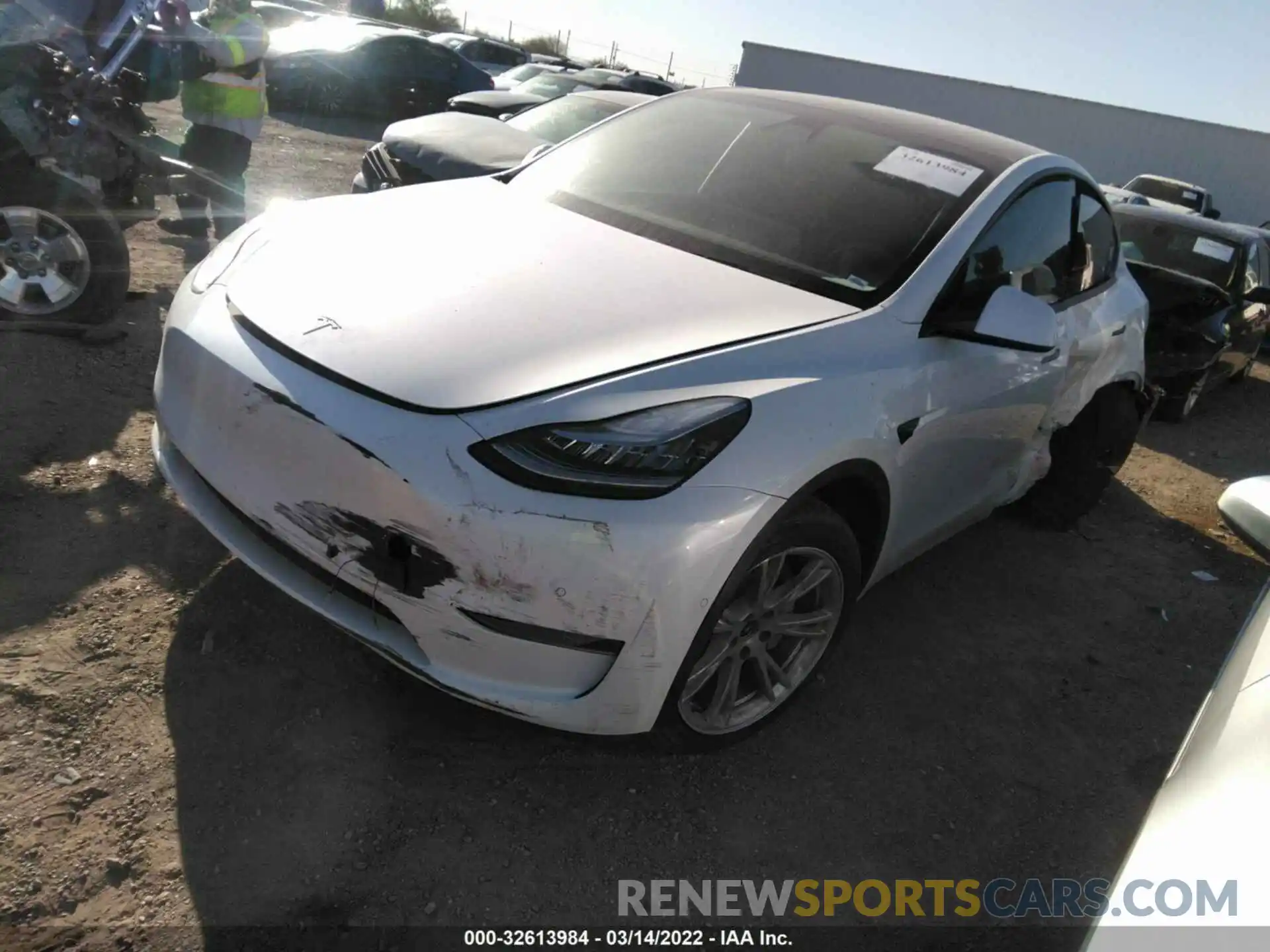 2 Photograph of a damaged car 5YJYGDEE3LF053002 TESLA MODEL Y 2020