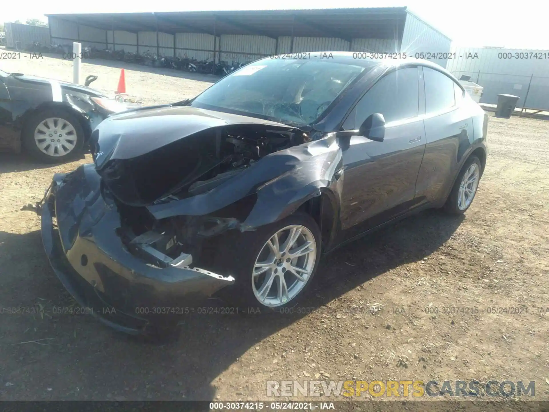 2 Photograph of a damaged car 5YJYGDEE3LF053730 TESLA MODEL Y 2020