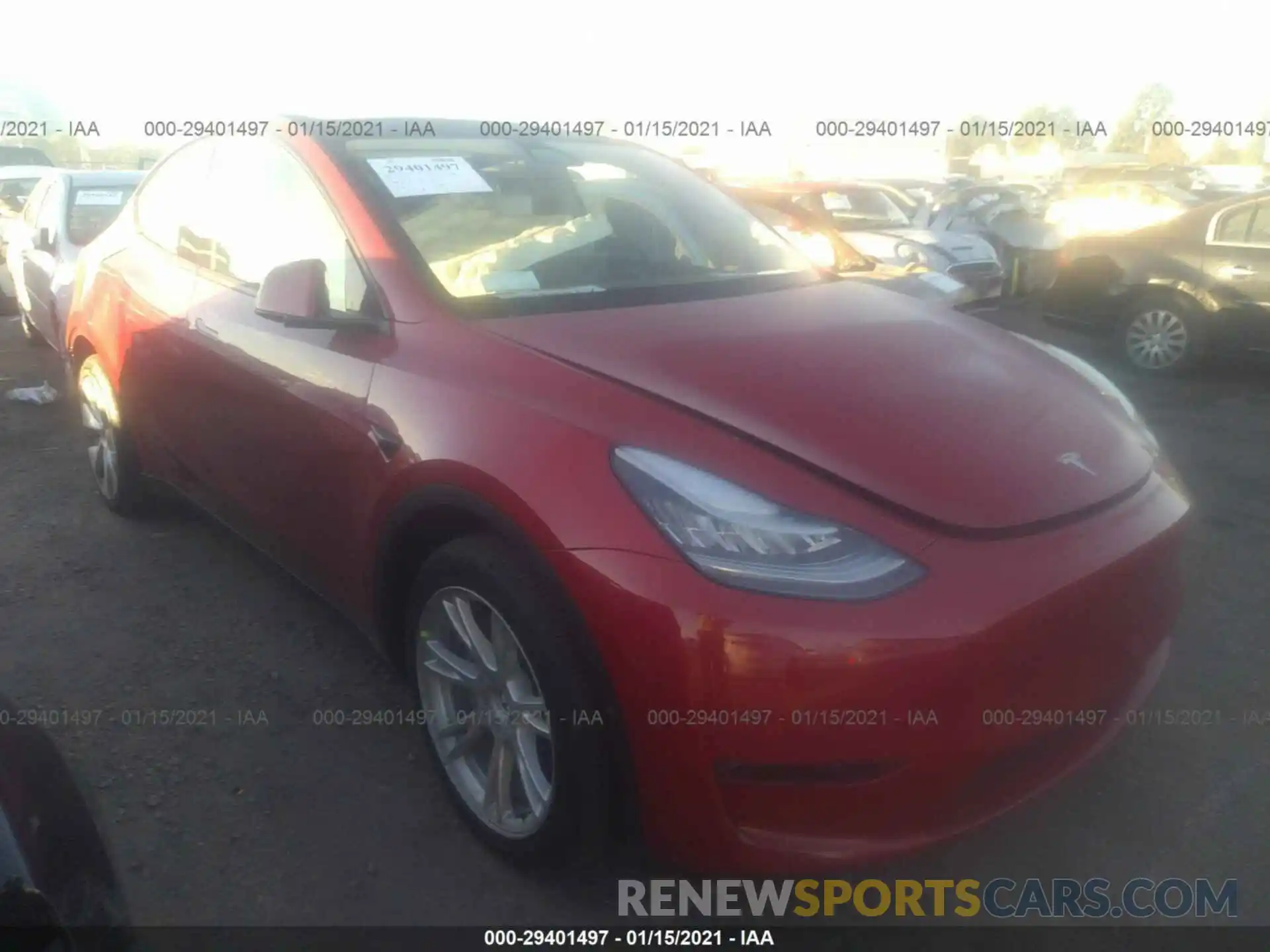 1 Фотография поврежденного автомобиля 5YJYGDEE3LF057079 TESLA MODEL Y 2020