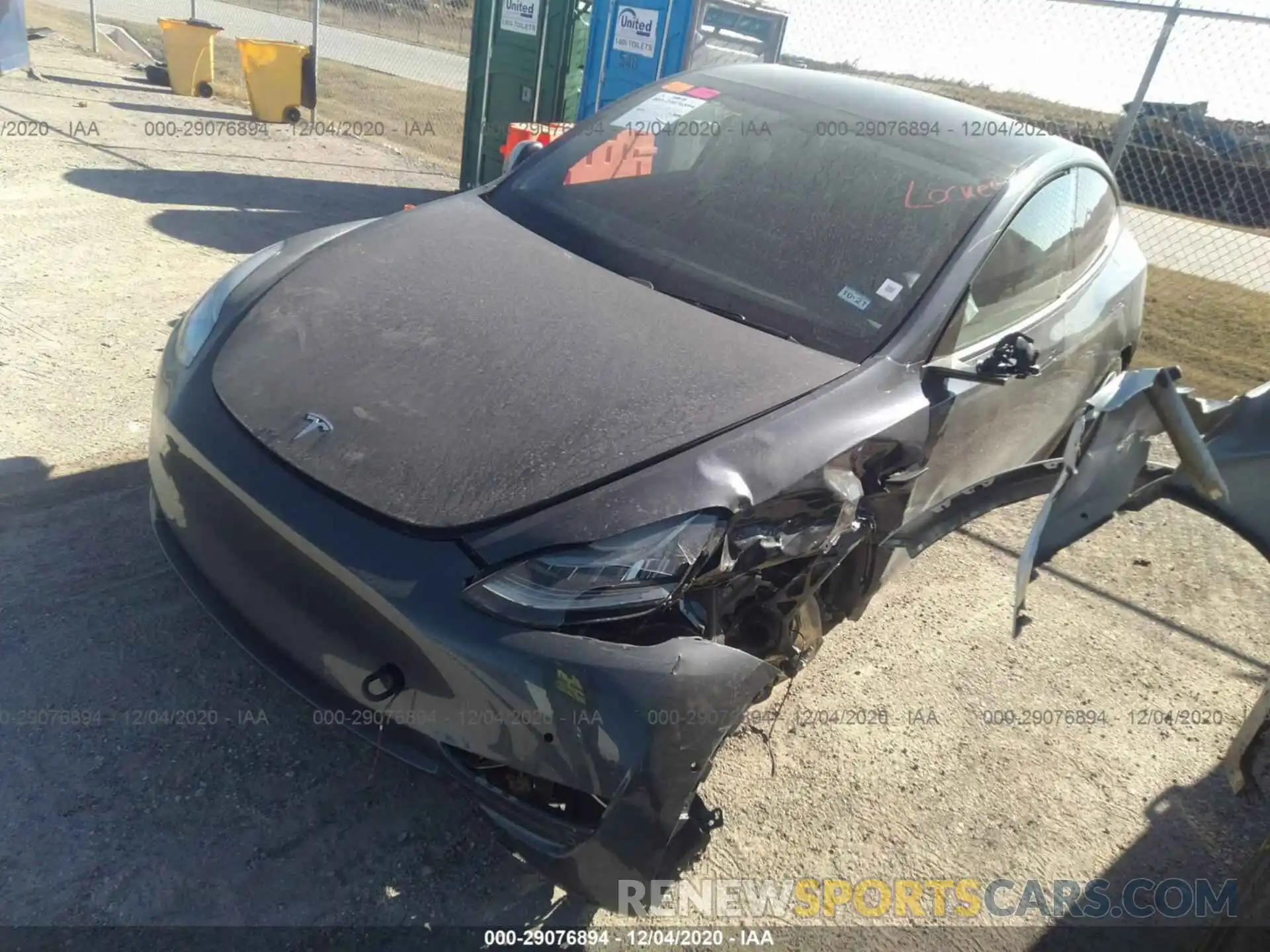 2 Photograph of a damaged car 5YJYGDEE3LF059205 TESLA MODEL Y 2020